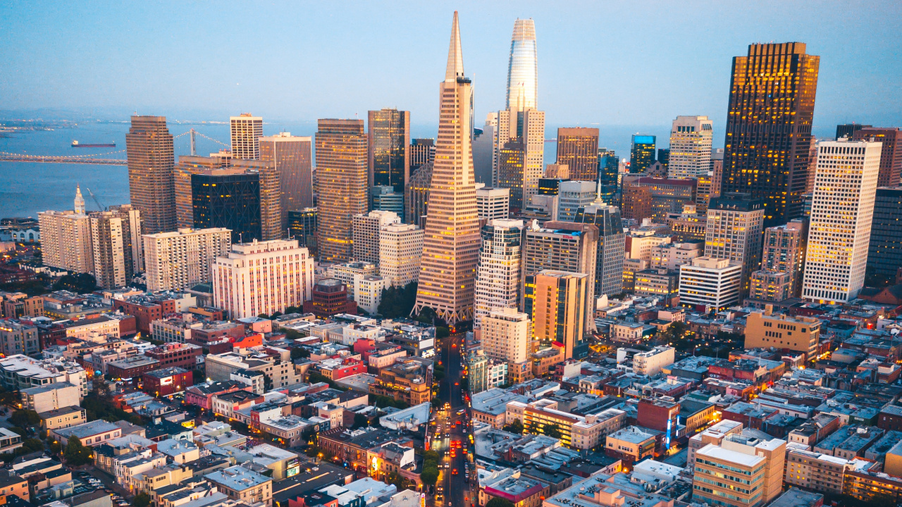 Обои городской пейзаж, городской район, город, метрополия, небоскреб в разрешении 1280x720