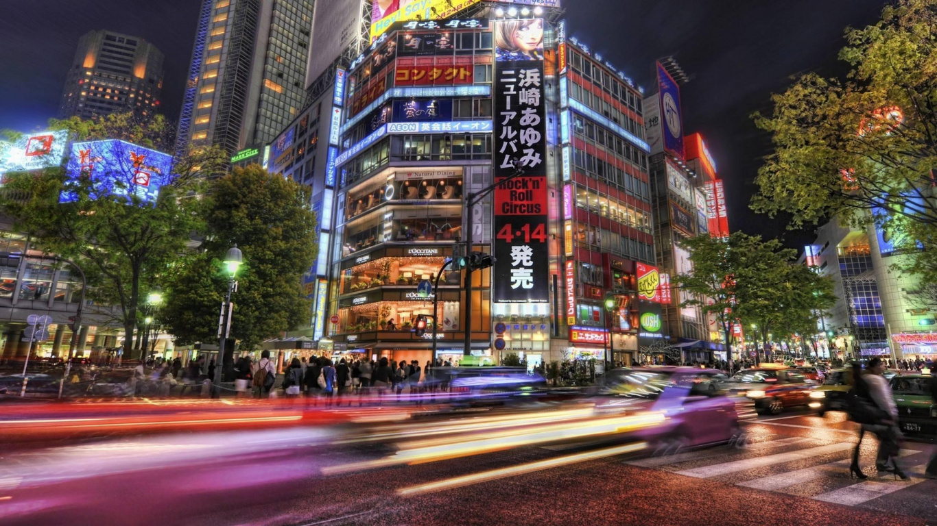 Обои токийская башня, метрополия, ориентир, город, городской район в разрешении 1366x768