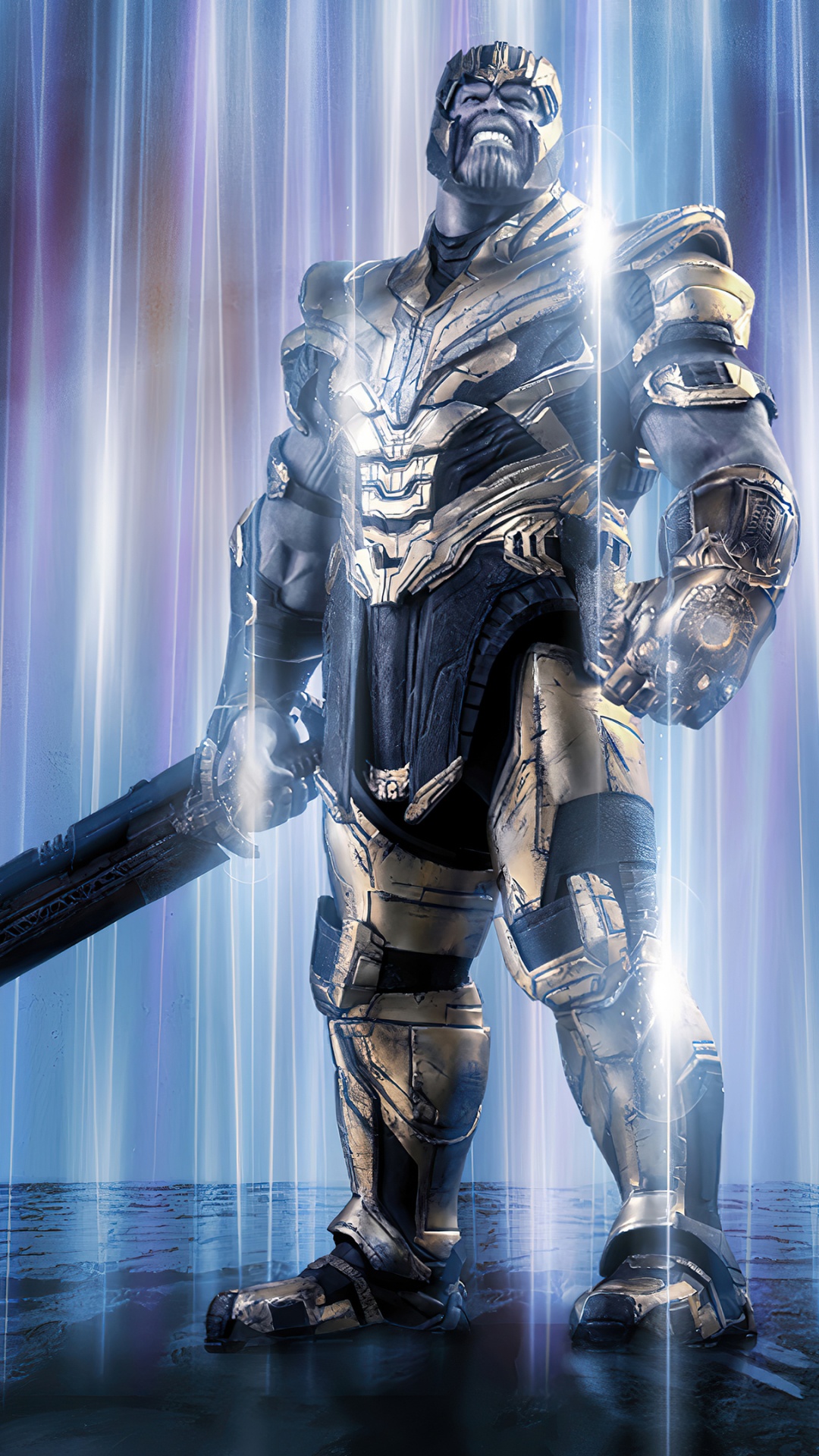 Обои супергерой, Танос, человек-паук, комиксы Марвел, анимация в разрешении 1080x1920