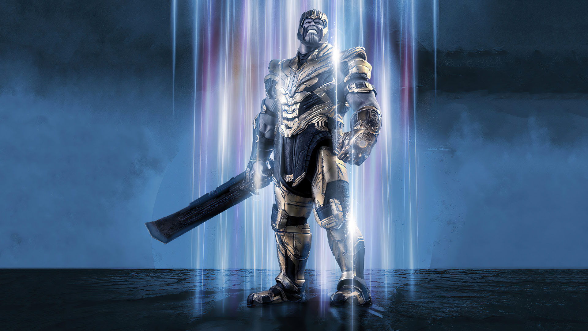 Обои супергерой, Танос, человек-паук, комиксы Марвел, анимация в разрешении 1920x1080