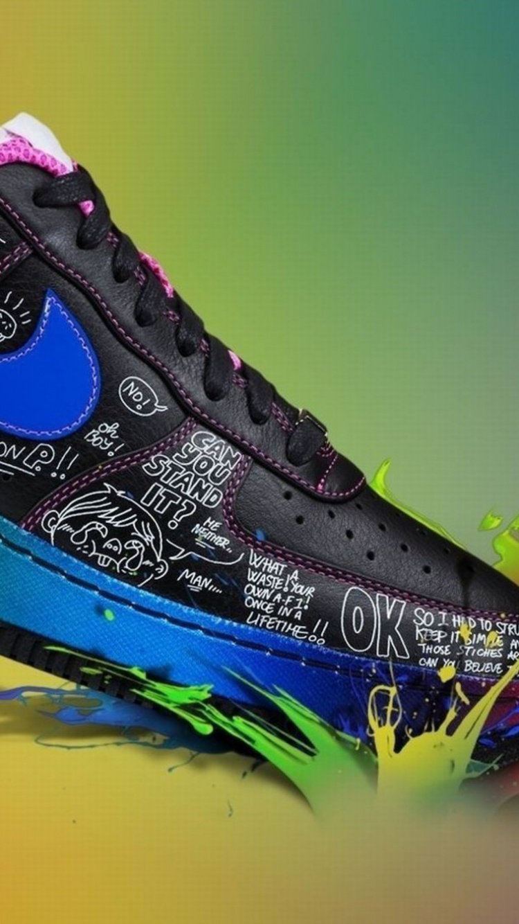 Обои nike, кеды, башмак, обувь, спортивная обувь в разрешении 750x1334