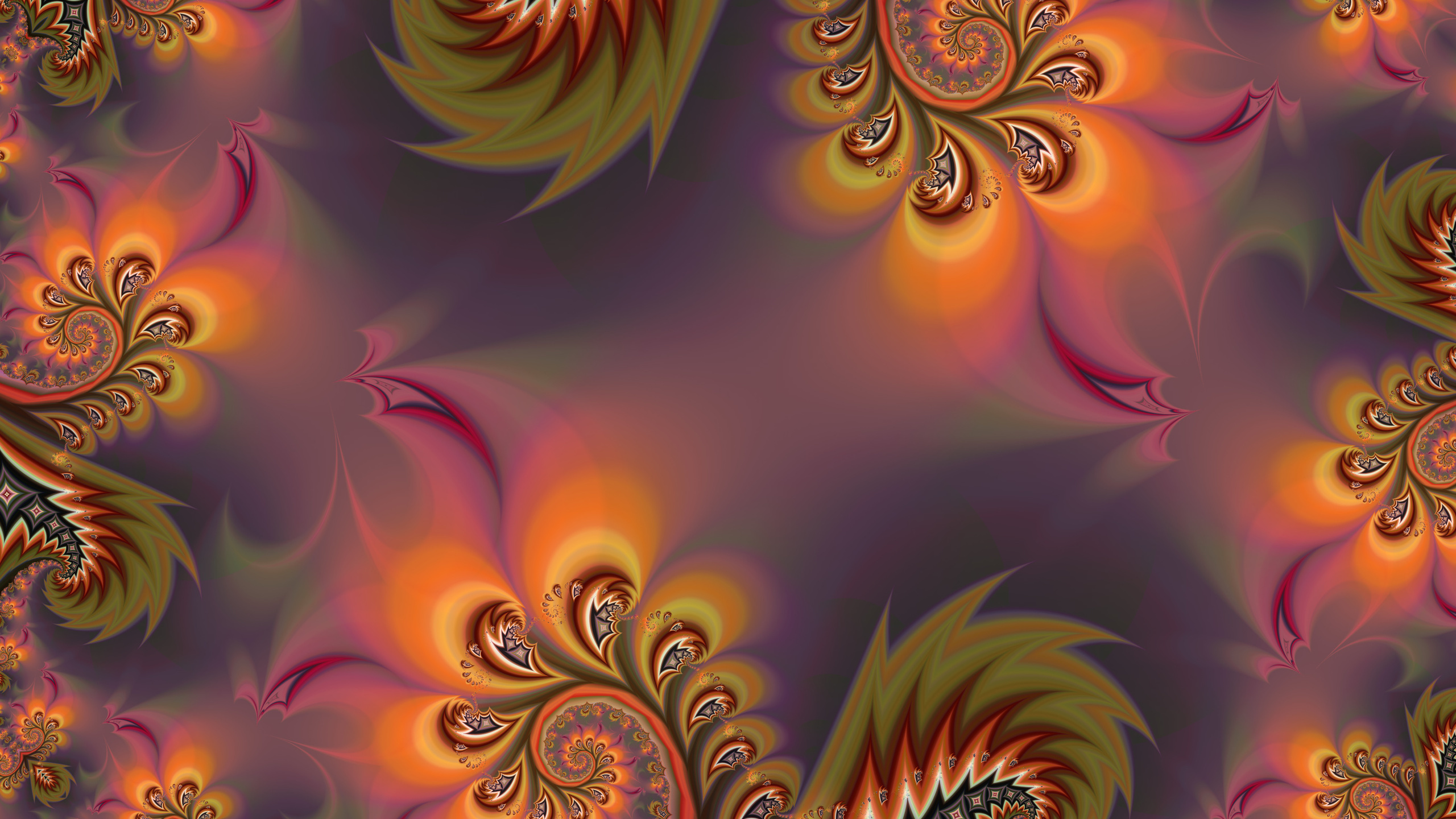 Обои абстракция, абстрактное искусство, фрактальное искусство, узор, арт в разрешении 2560x1440