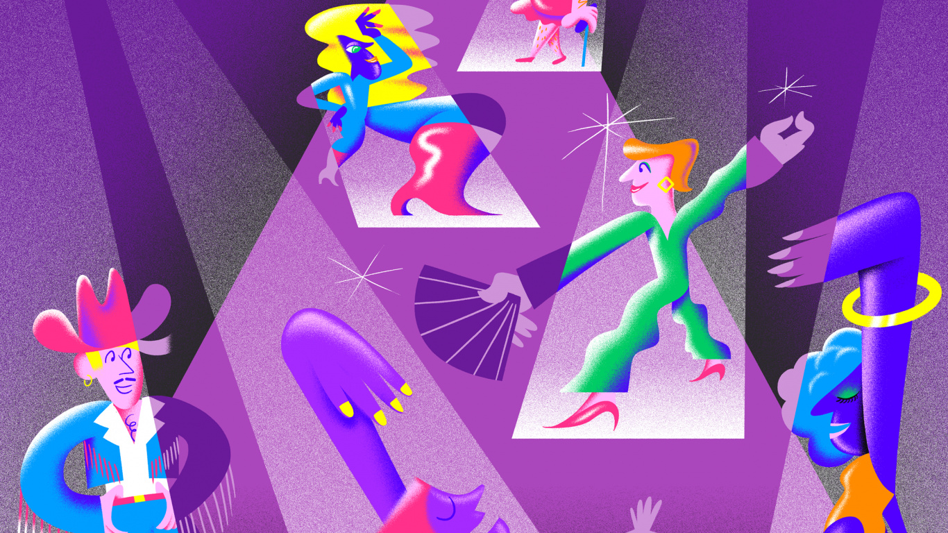 Обои мультфильм, Google Pixel, андроид, смартфон, Google в разрешении 1366x768