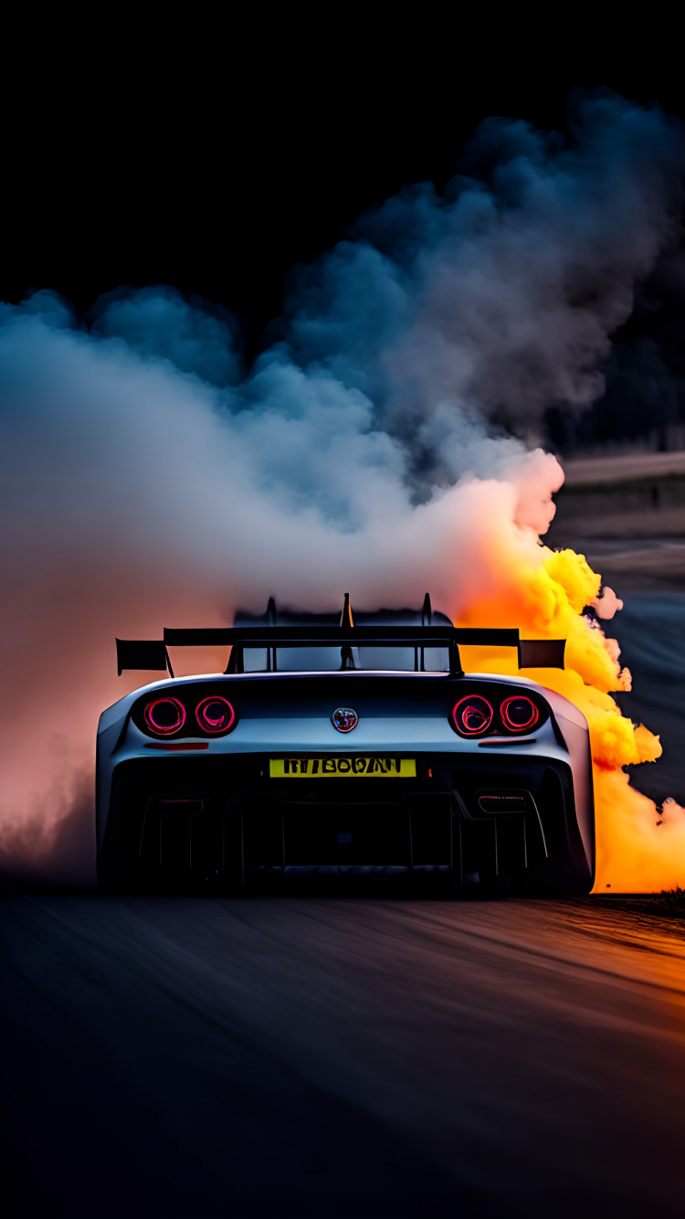 Обои легковые автомобили, авто, суперкар, автомобильное освещение, капюшон в разрешении 750x1334