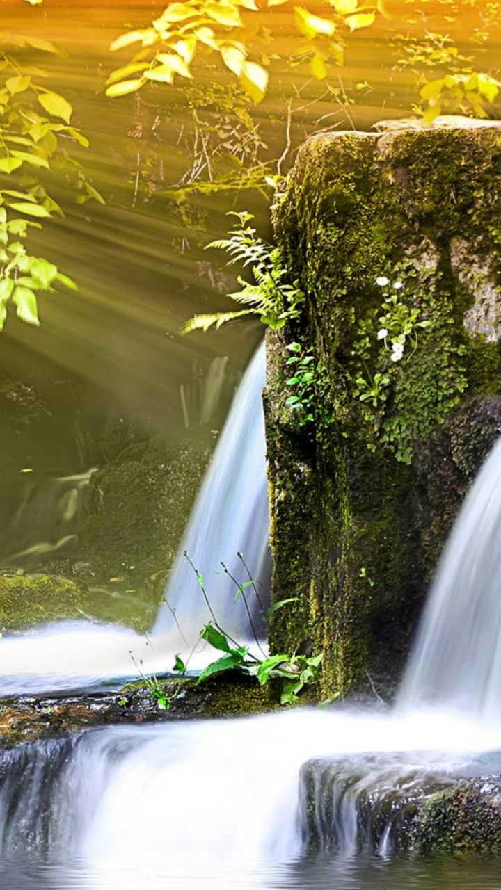 Обои природа, водопад, гидроресурсы, водоем, вода в разрешении 720x1280