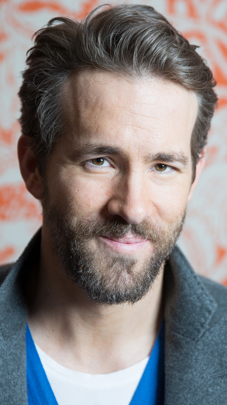 Обои Райан Рейнольдс, дэдпул, волосы, волосы на лице, борода в разрешении 750x1334