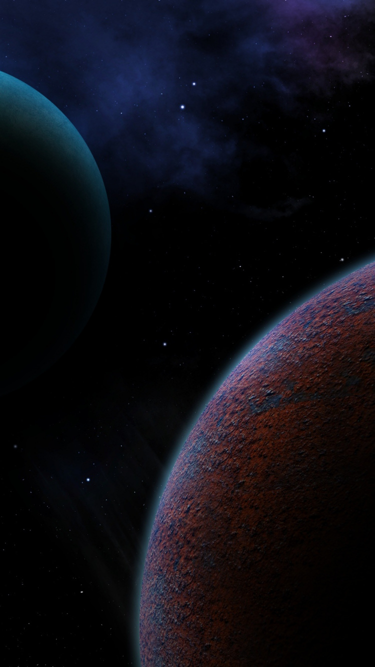 Обои планета, космос, космическое пространство, атмосфера, астрономический объект в разрешении 750x1334