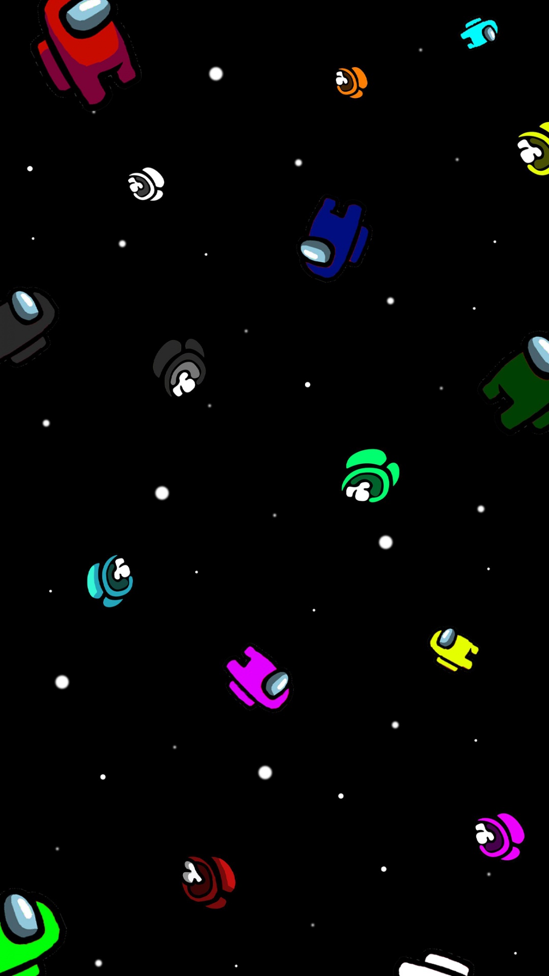 Обои Among Us, графика, графический дизайн, ночь в разрешении 1080x1920