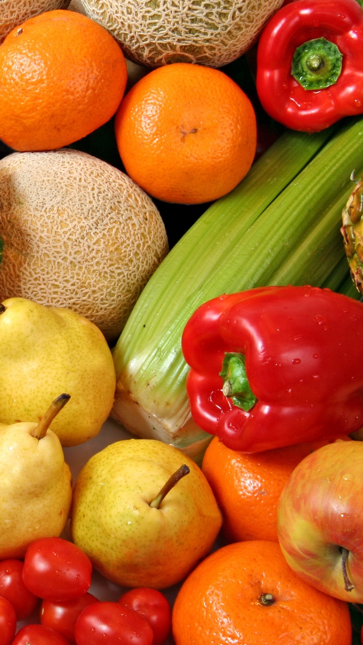 Обои овощ, фрукты, продукция, природные продукты, цельный продукт в разрешении 720x1280