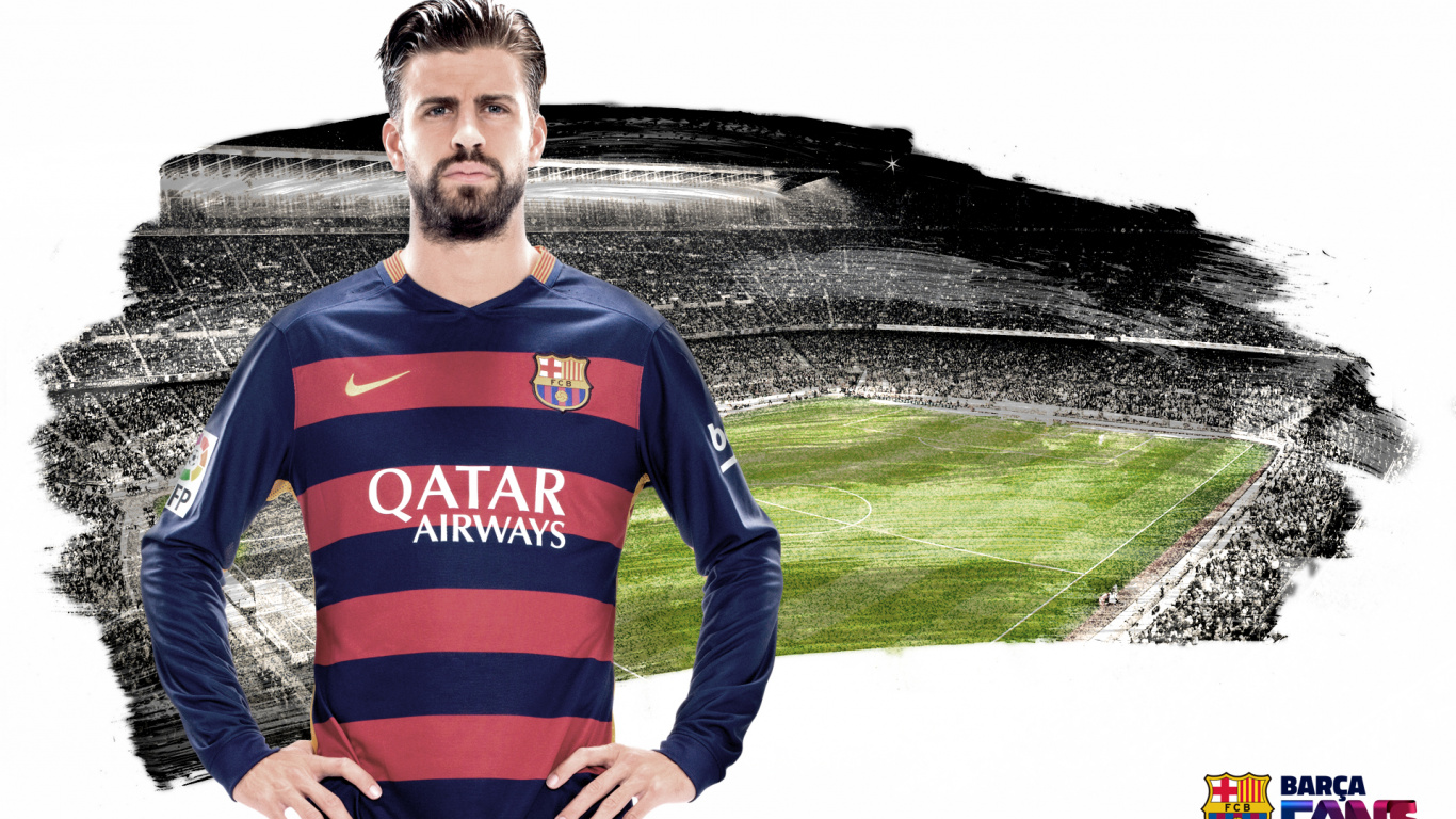 Обои ФК Барселона, Сезон 201516 ФК Барселона, одежда, Джерси, рукав в разрешении 1366x768