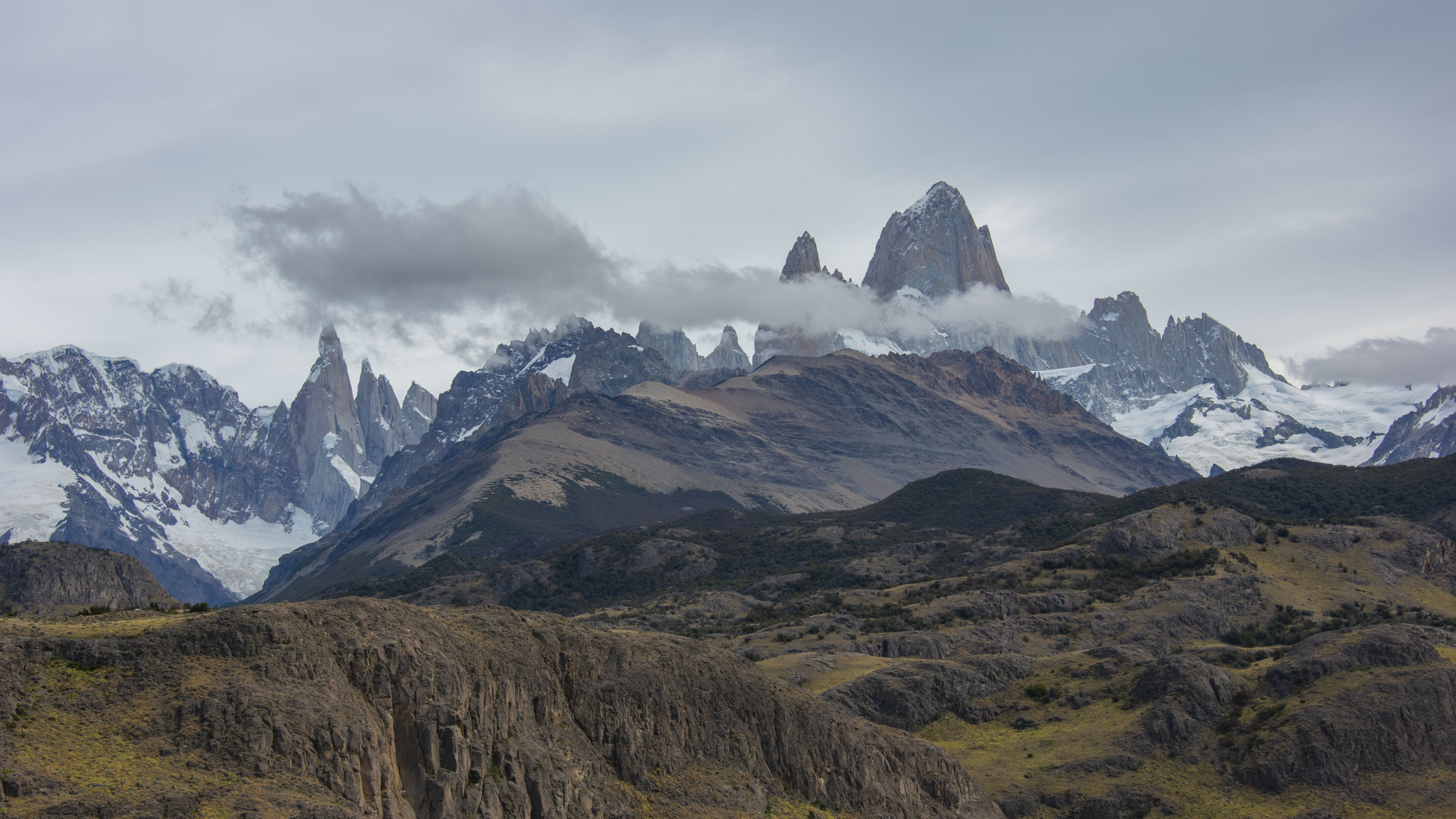 Обои горный хребет, горный рельеф, гора, нагорье, хребет в разрешении 3840x2160