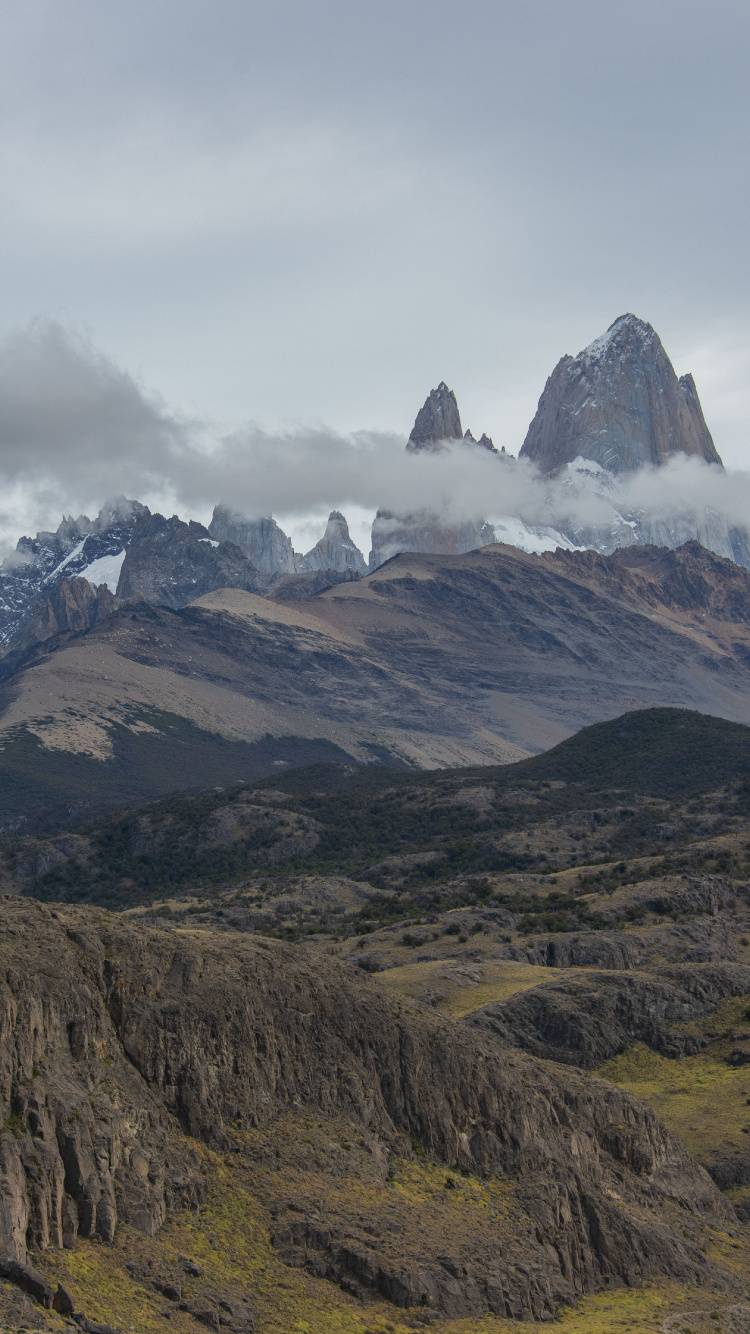 Обои горный хребет, горный рельеф, гора, нагорье, хребет в разрешении 750x1334