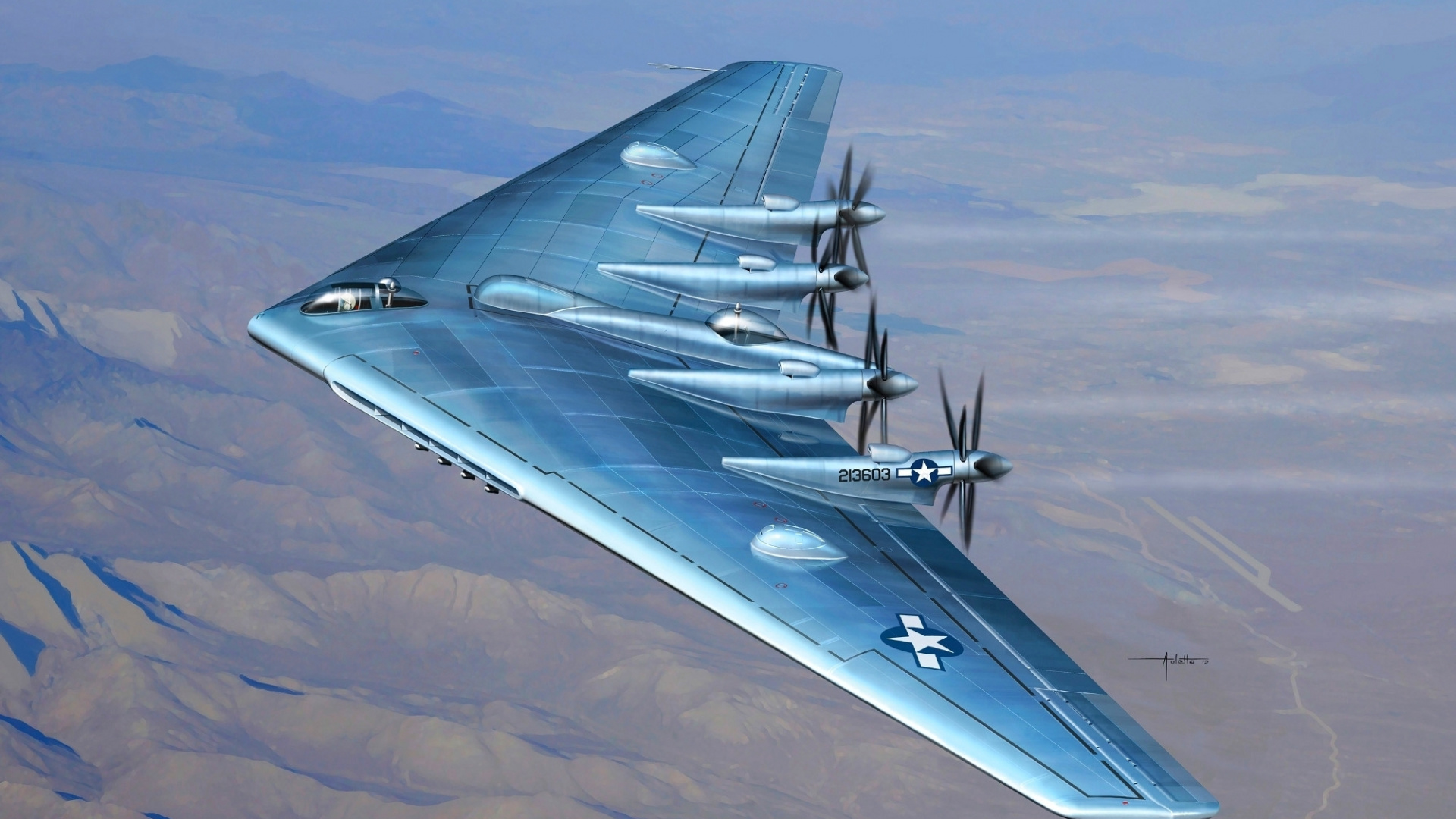 Обои Нортроп ЫБ-35, Нортроп ЫБ-49, самолеты, летающее крыло, Нортроп Корпорейшн в разрешении 1920x1080