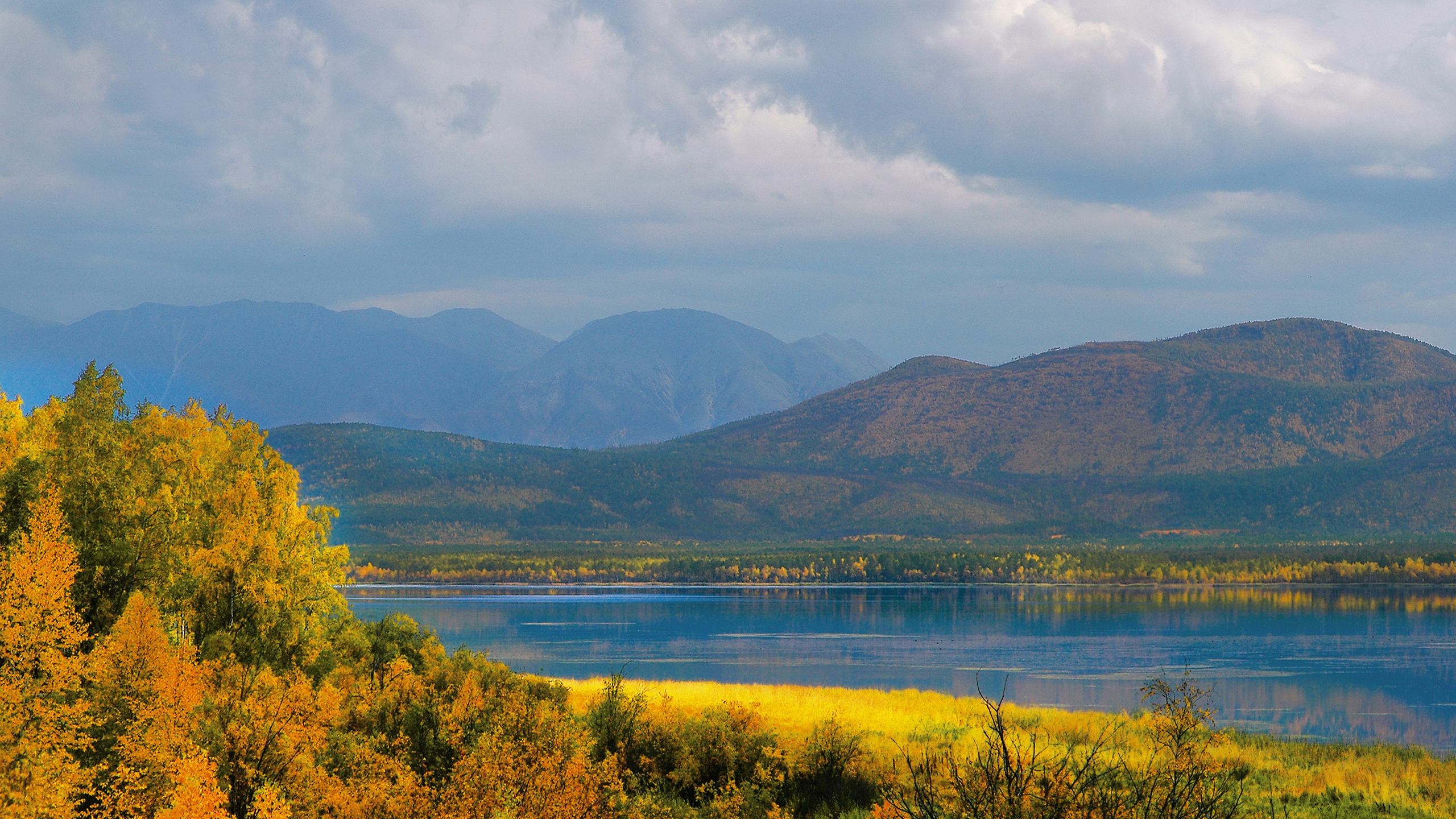 Обои природа, живопись, пейзажная живопись, гора, дикая местность в разрешении 2560x1440