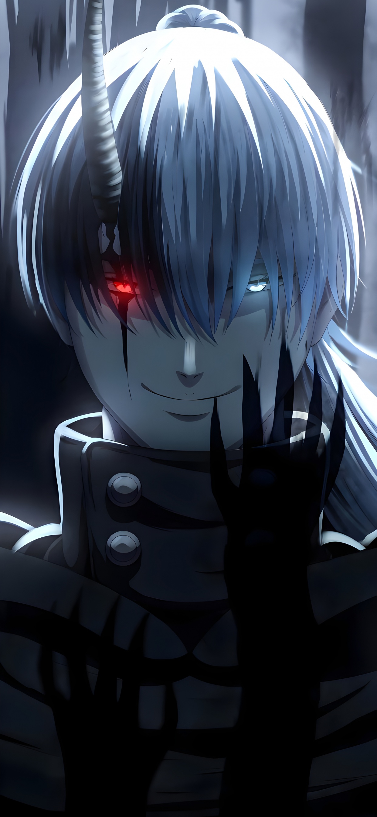 Обои аниме, черный клевер, джиу-джитсу кайсен, рукав, голова в разрешении 1242x2688