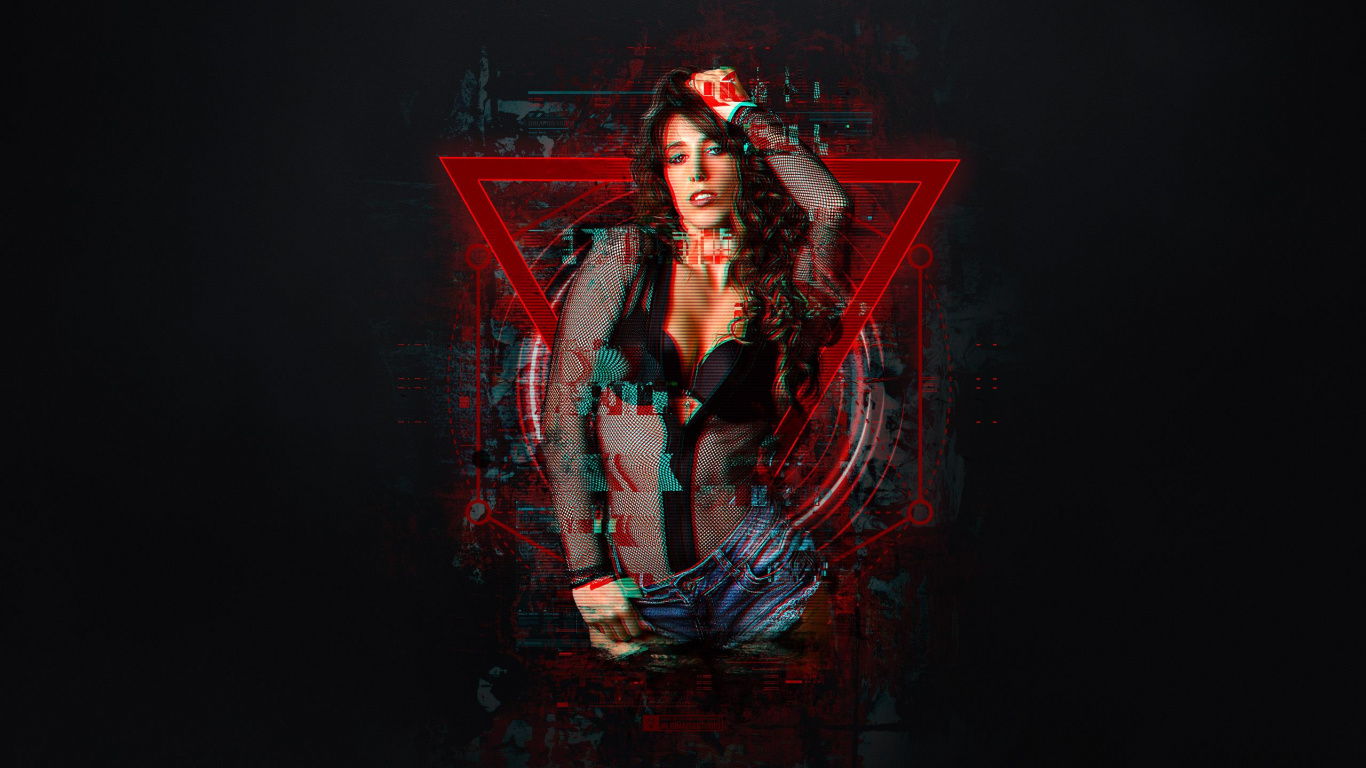 Обои темнота, цифровое искусство, графический дизайн, арт, дизайн в разрешении 1366x768