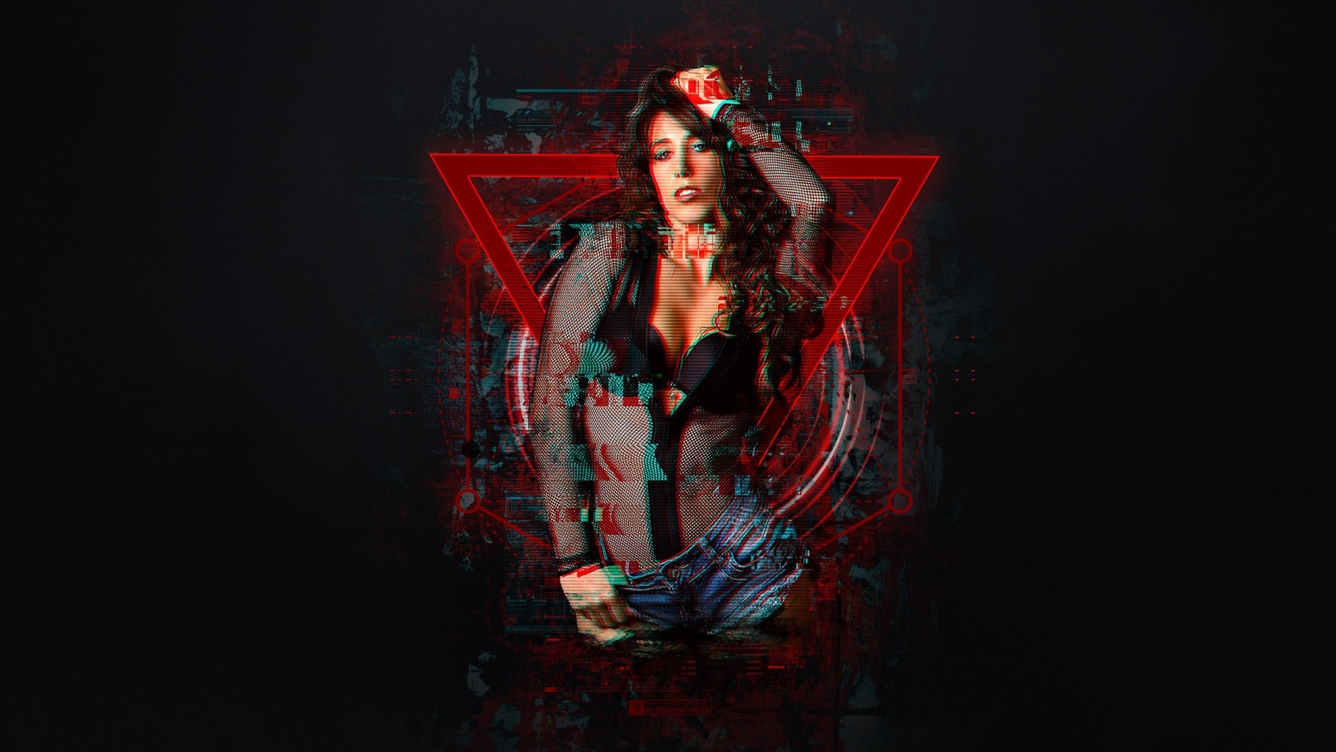 Обои темнота, цифровое искусство, графический дизайн, арт, дизайн в разрешении 1920x1080