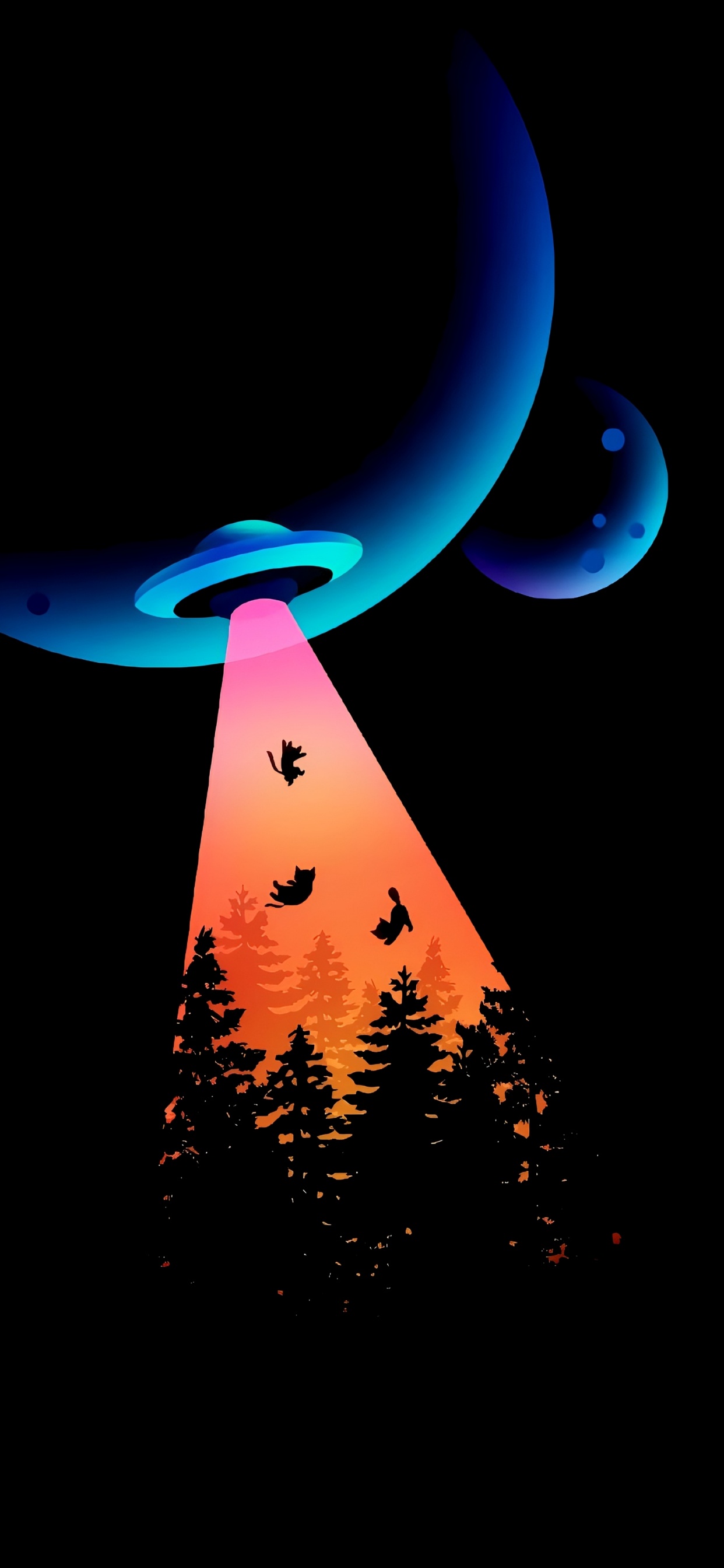 Обои свет, смартфон, атмосфера, дерево, арт в разрешении 1242x2688