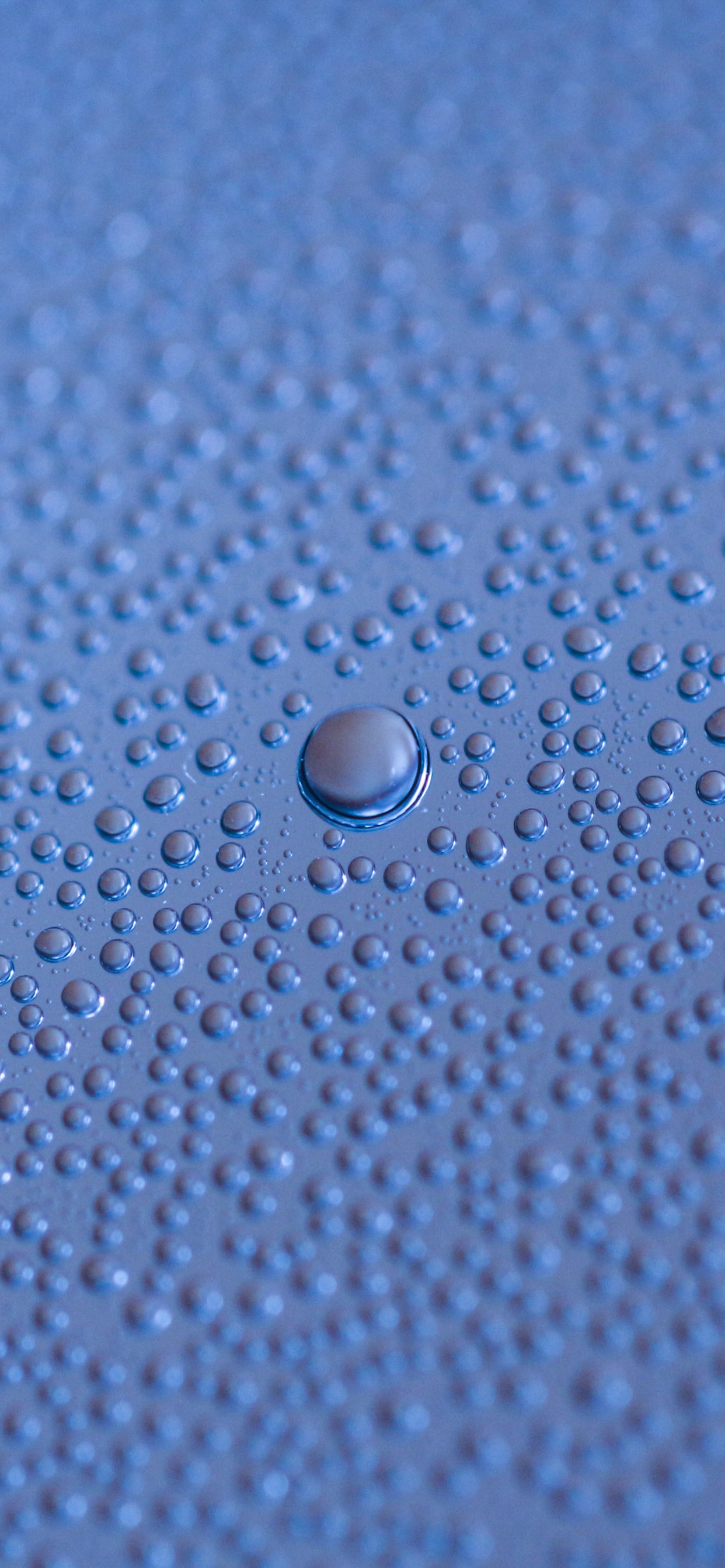 Обои синий, лазурный, вода, падение, кнопка в разрешении 1242x2688