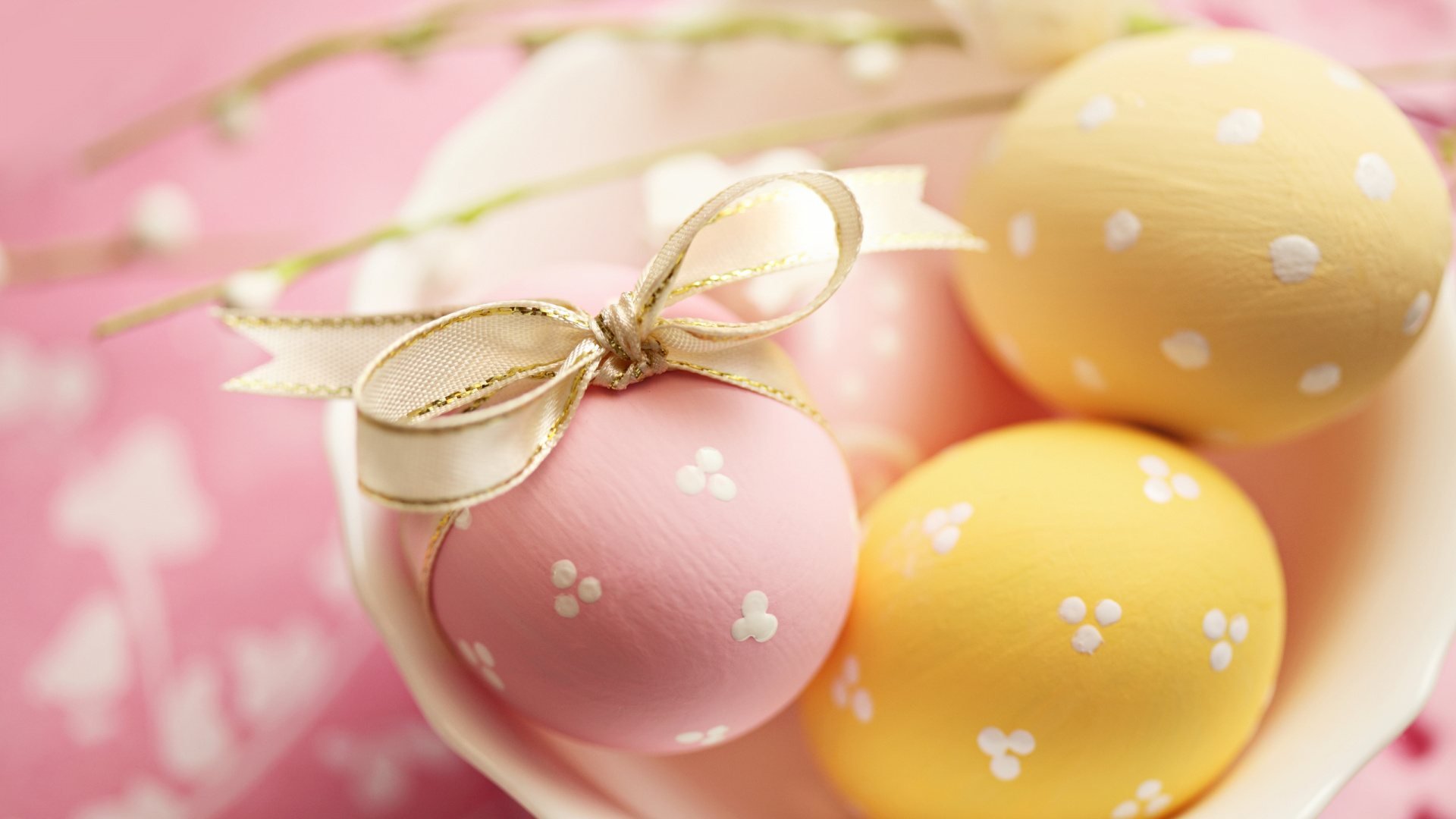 Обои пасхальное яйцо, пасхальный кролик, праздник, пища, сладость в разрешении 1920x1080