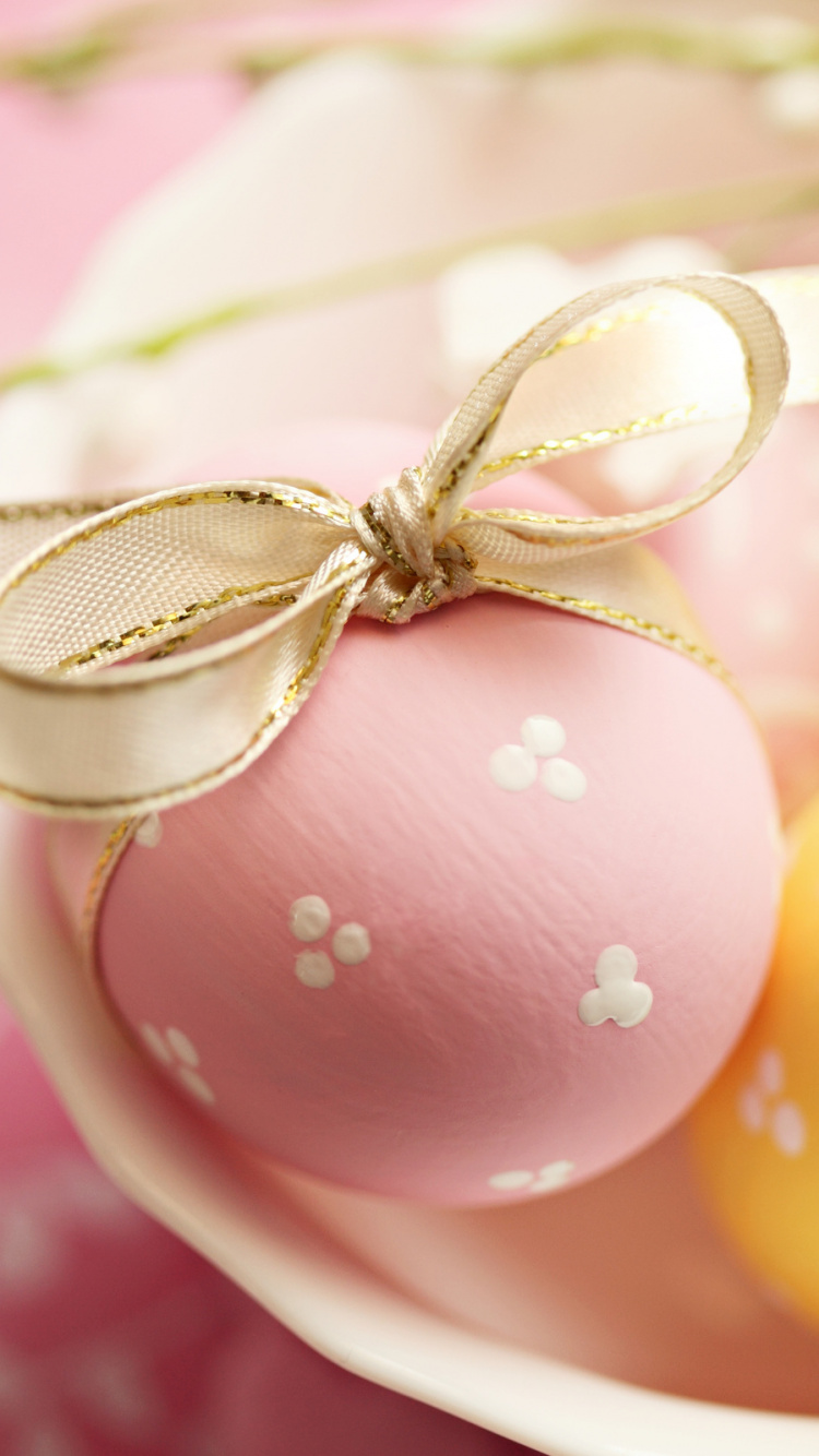 Обои пасхальное яйцо, пасхальный кролик, праздник, пища, сладость в разрешении 750x1334