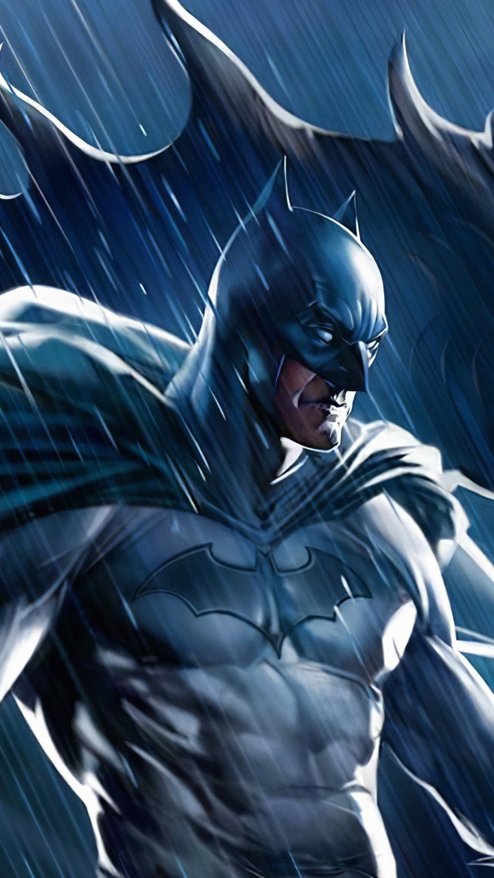 Обои Бэтмен, цифровое искусство, арт, Лига справедливости, супергерой в разрешении 720x1280