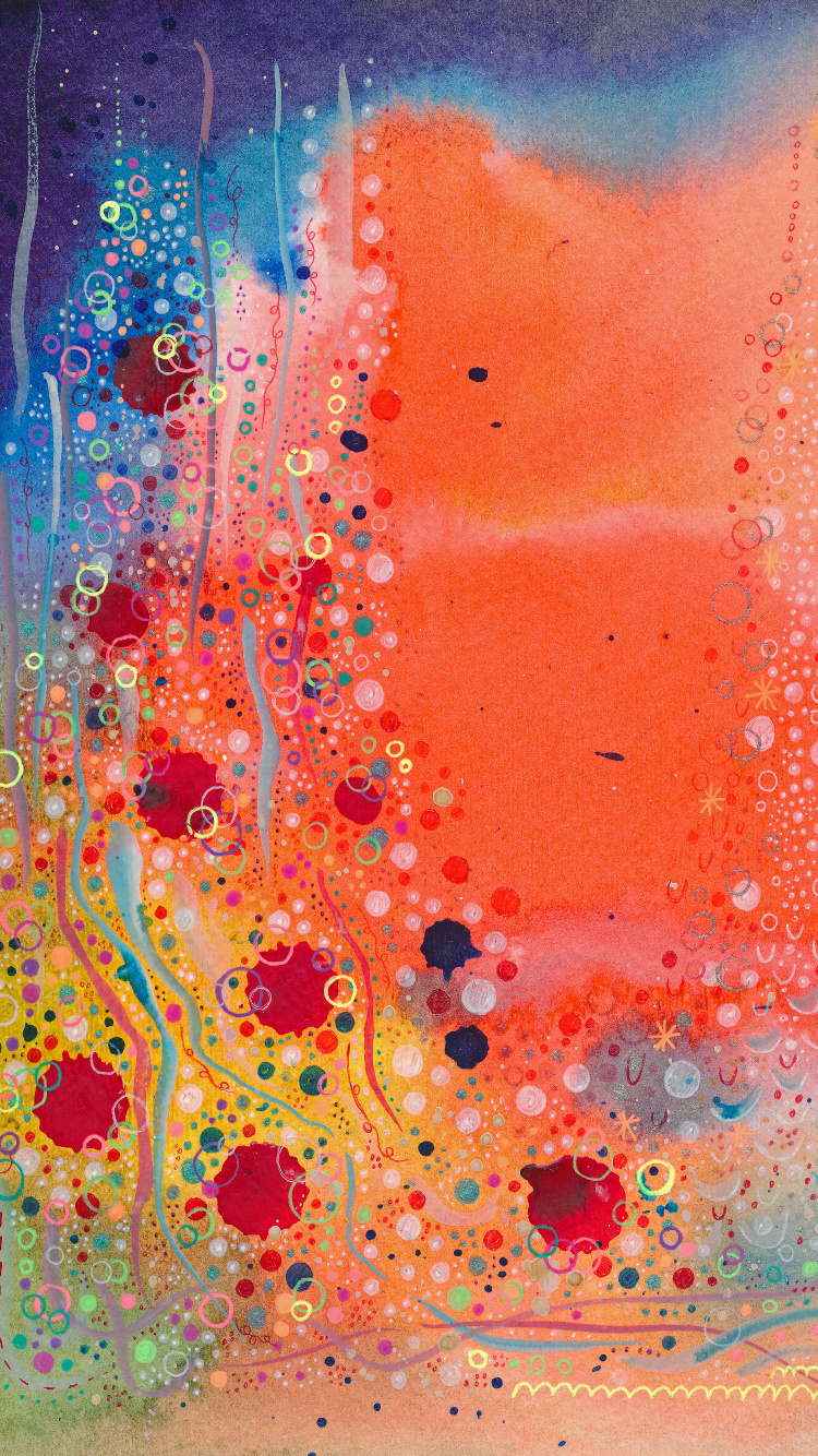 Обои акварельная живопись, живопись, акриловая краска, текстура, арт в разрешении 750x1334