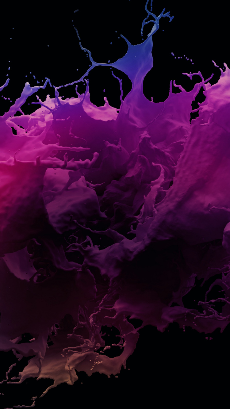 Обои абстрактное искусство, живопись, кисть, арт, дизайн в разрешении 750x1334