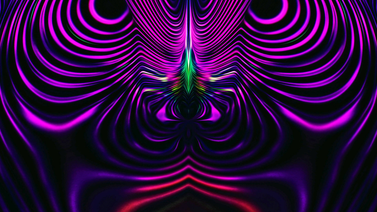 Обои фрактал, фрактальное искусство, пурпур, психоделическое искусство, Фиолетовый в разрешении 1280x720