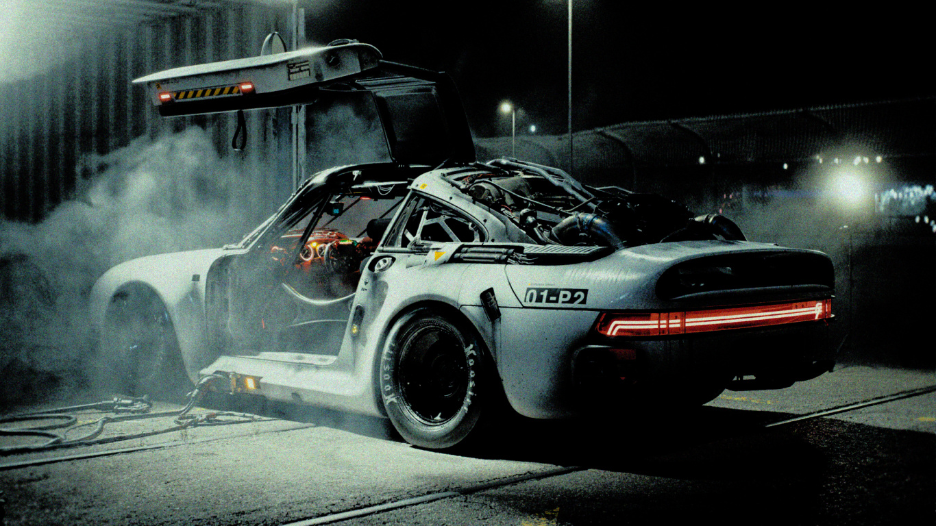 Обои автомобиль cgi, спорткар, легковые автомобили, Порше 959, Порше в разрешении 1366x768