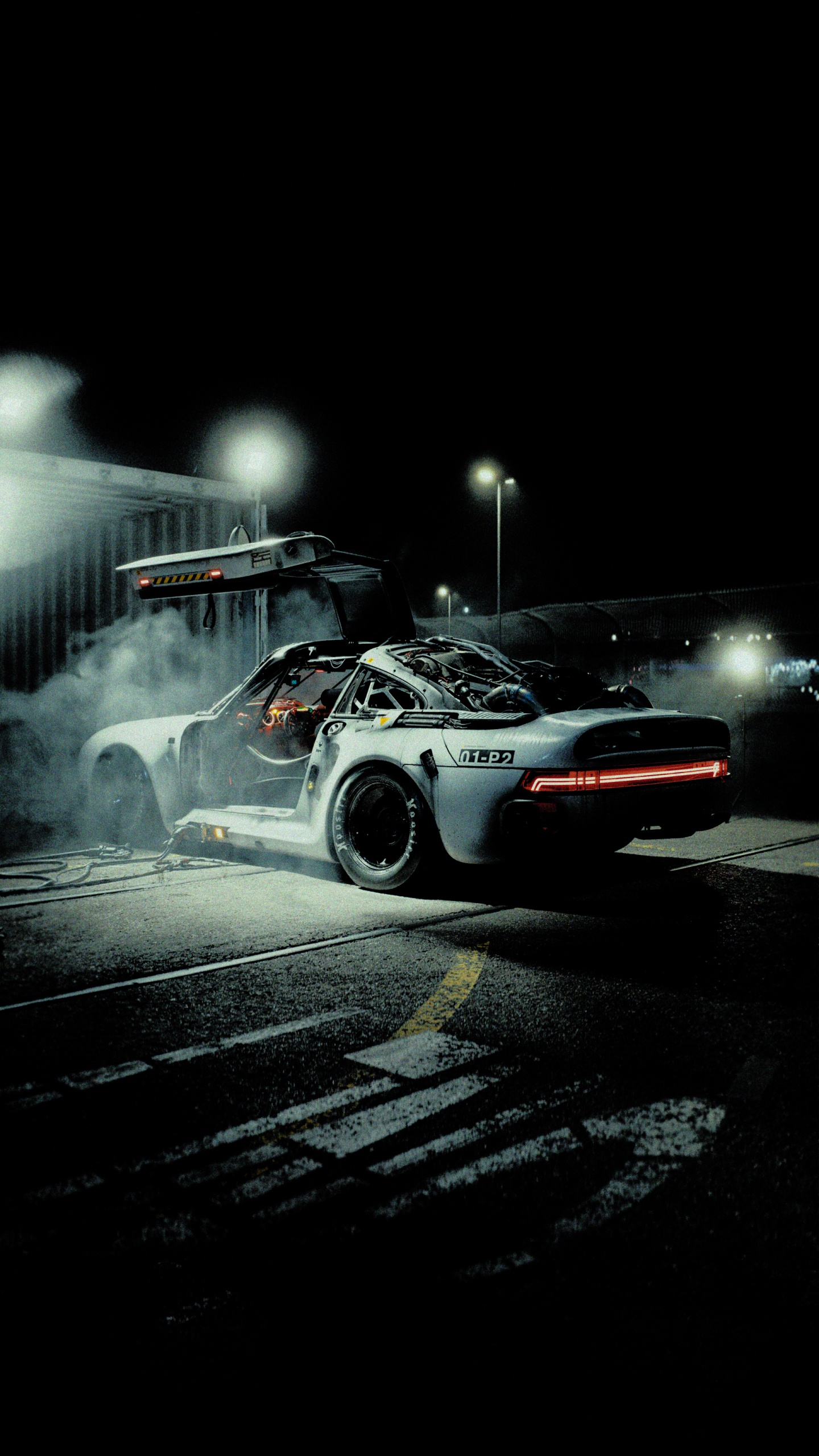 Обои автомобиль cgi, спорткар, легковые автомобили, Порше 959, Порше в разрешении 1440x2560