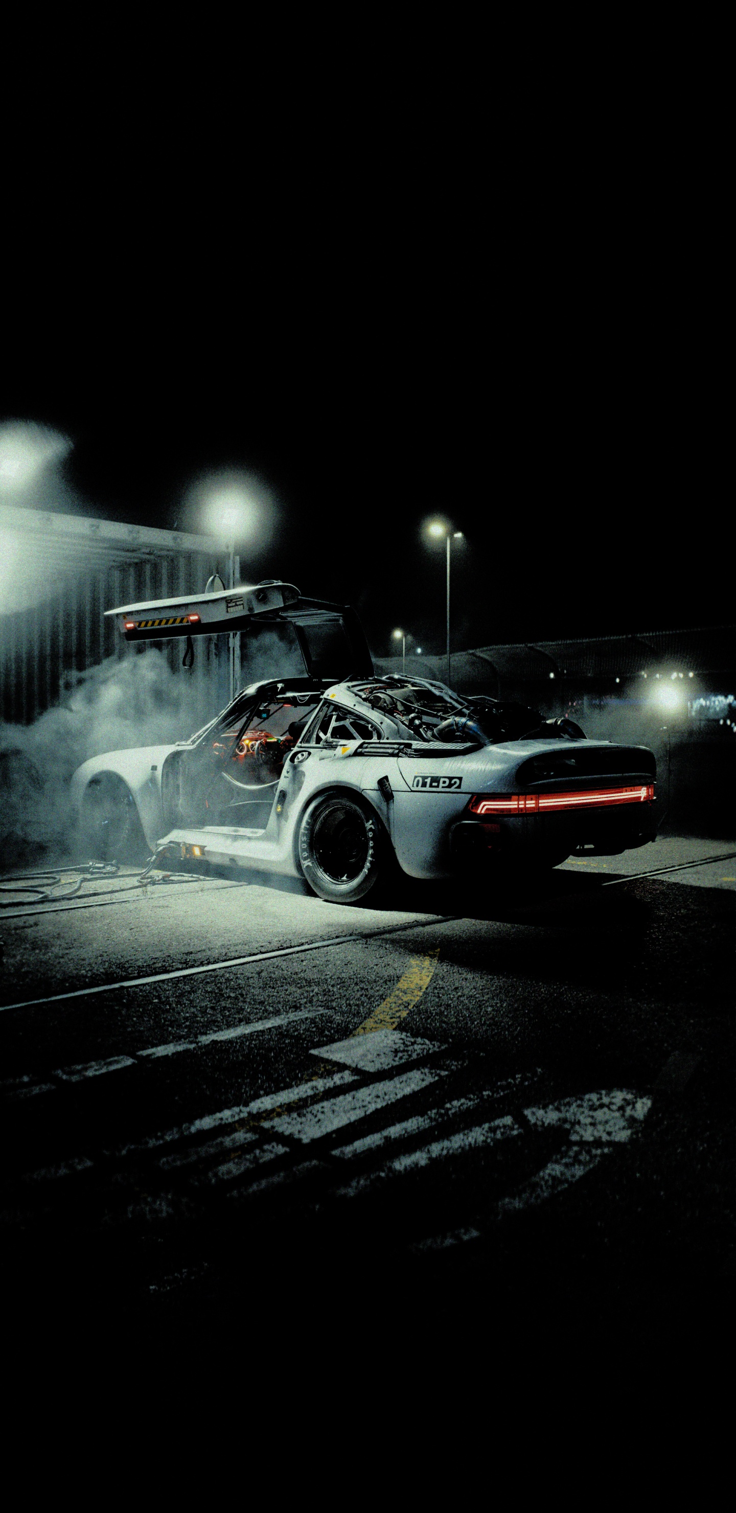 Обои автомобиль cgi, спорткар, легковые автомобили, Порше 959, Порше в разрешении 1440x2960