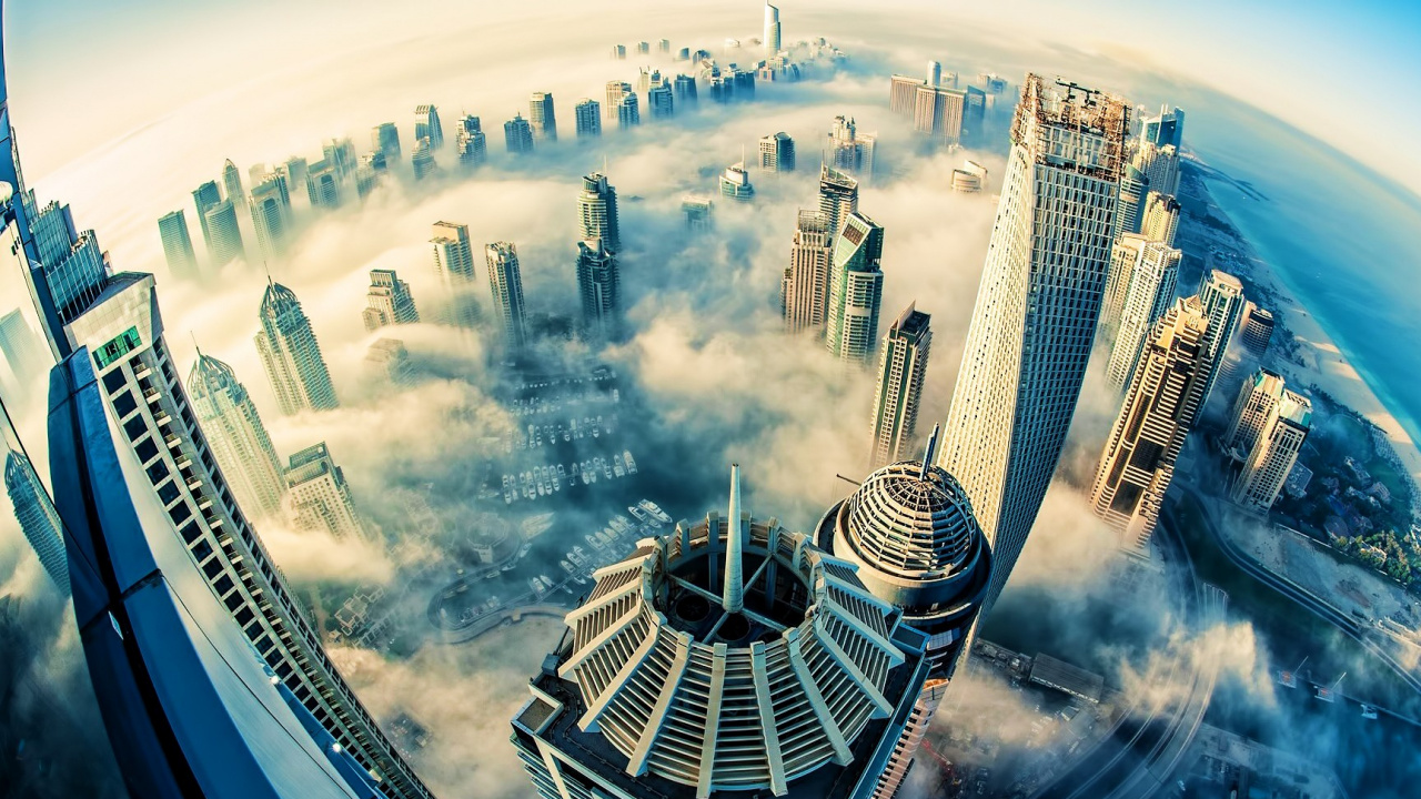 Обои Тобу выше, небоскреб, городской пейзаж, город, ориентир в разрешении 1280x720