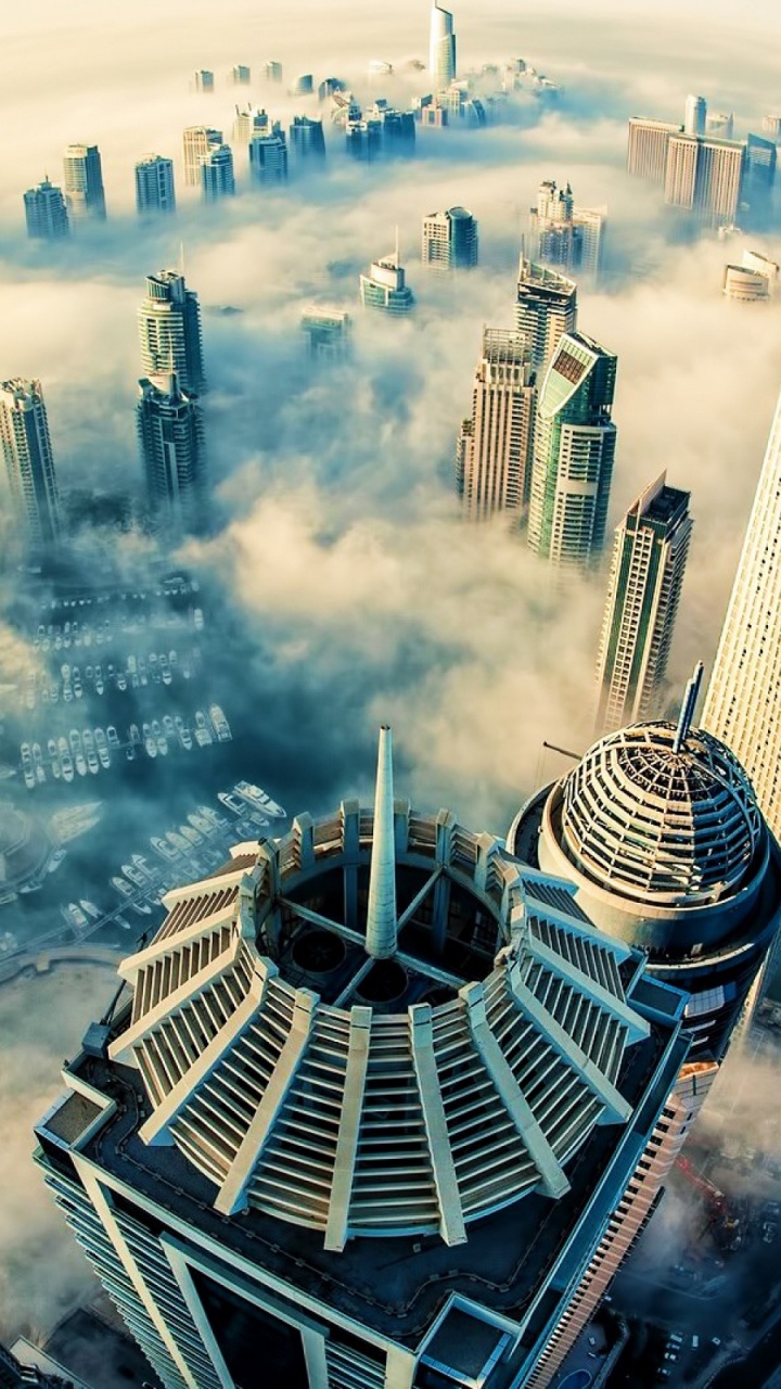 Обои Тобу выше, небоскреб, городской пейзаж, город, ориентир в разрешении 720x1280