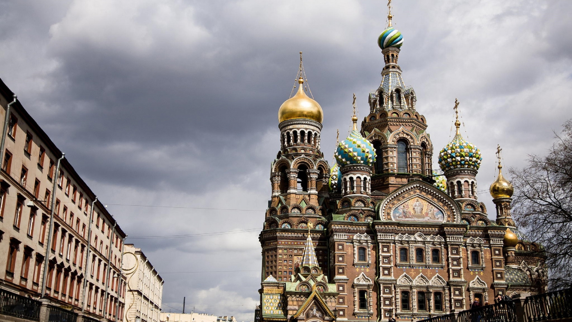 Обои Церковь Спаса на Крови, собор, ориентир, здание, город в разрешении 1920x1080