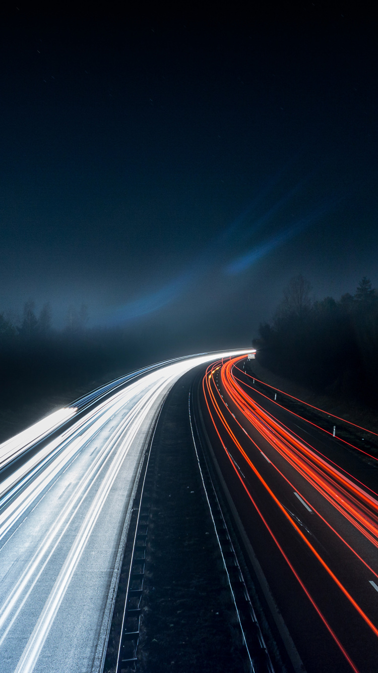 Обои экспозиция, блог, атмосфера, автомобильное освещение, дорожное покрытие в разрешении 750x1334