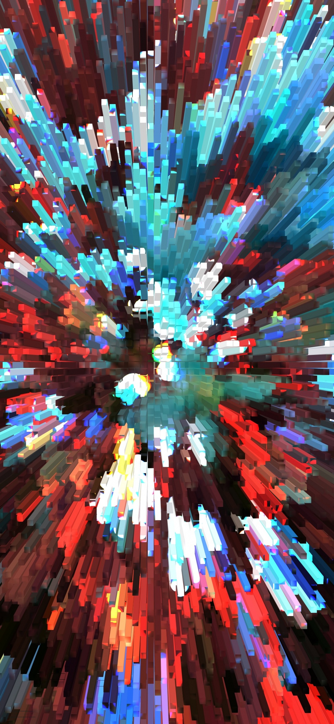 Обои психоделическое искусство, цифровое искусство, графический дизайн, арт, синий в разрешении 1125x2436