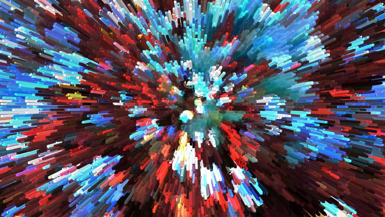 Обои психоделическое искусство, цифровое искусство, графический дизайн, арт, синий в разрешении 1280x720