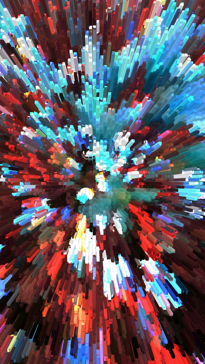 Обои психоделическое искусство, цифровое искусство, графический дизайн, арт, синий в разрешении 720x1280