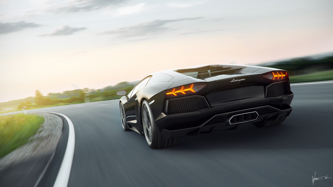 Обои Ламборджини, суперкар, авто, спорткар, Ламборгини авентадор в разрешении 1366x768