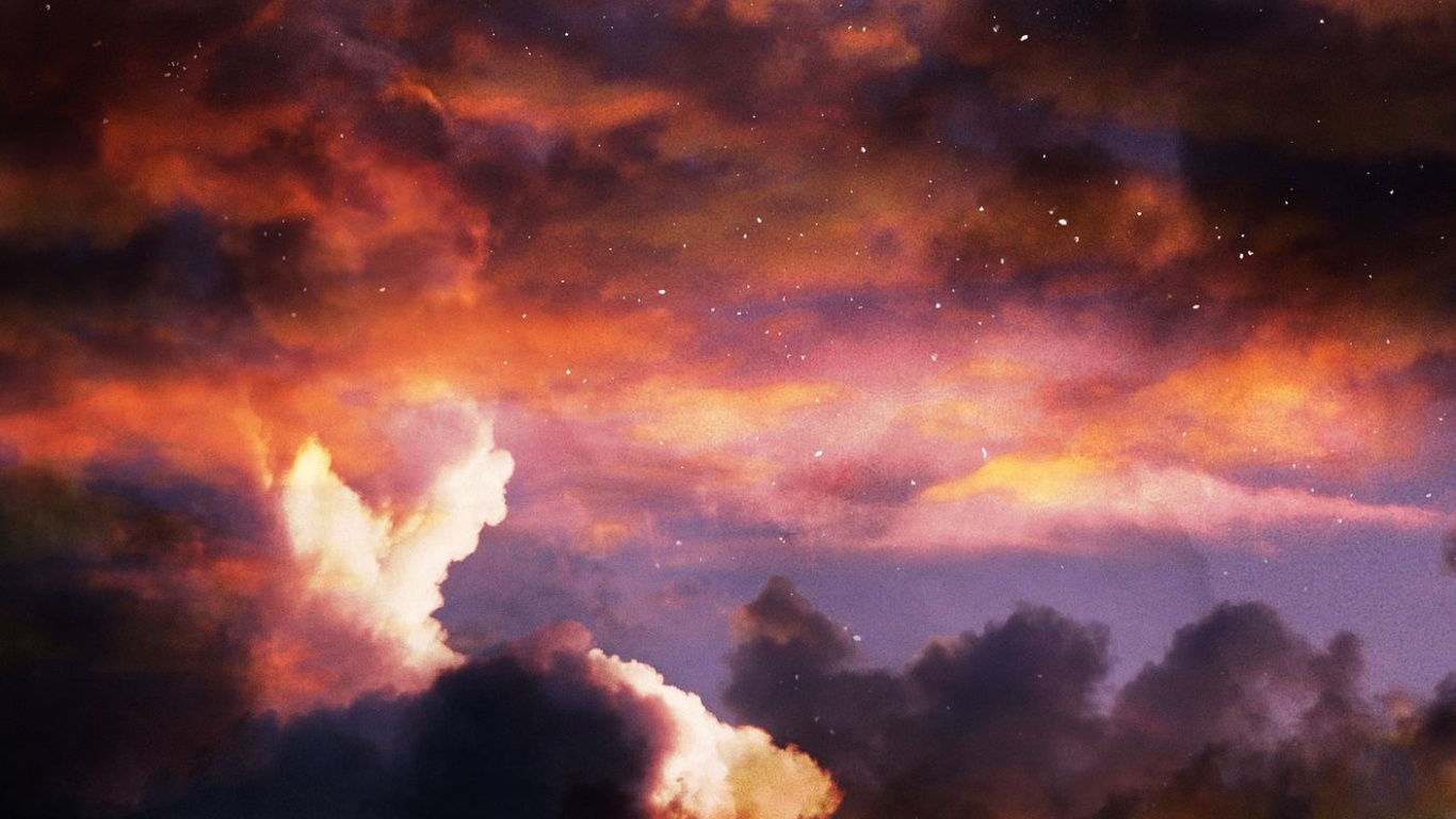 Обои земля, звезда, космическое пространство, облако, атмосфера в разрешении 1366x768