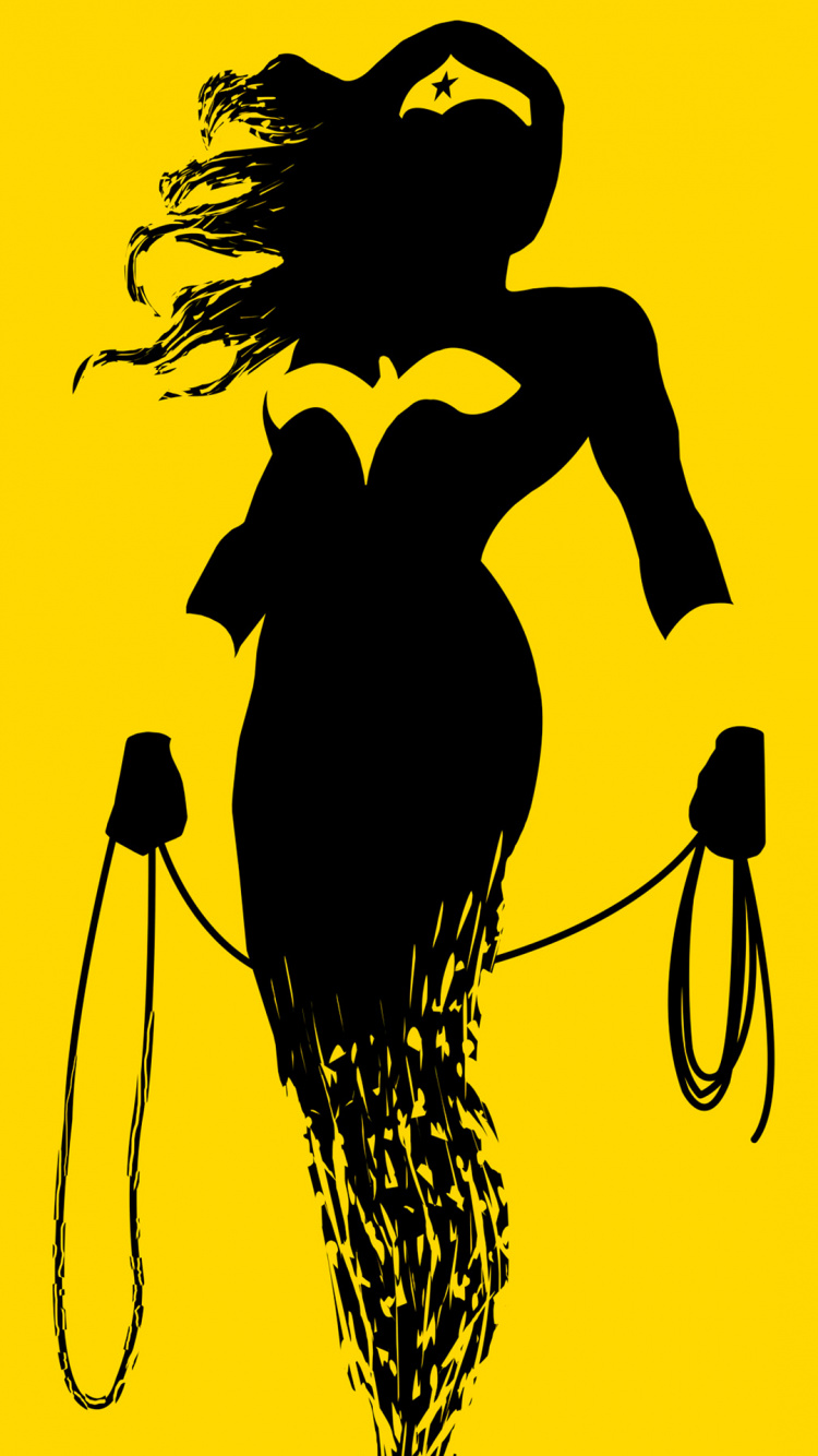 Обои чудо-женщина минималист, чудоженщина, Супермен, супергерой, минимализм в разрешении 750x1334