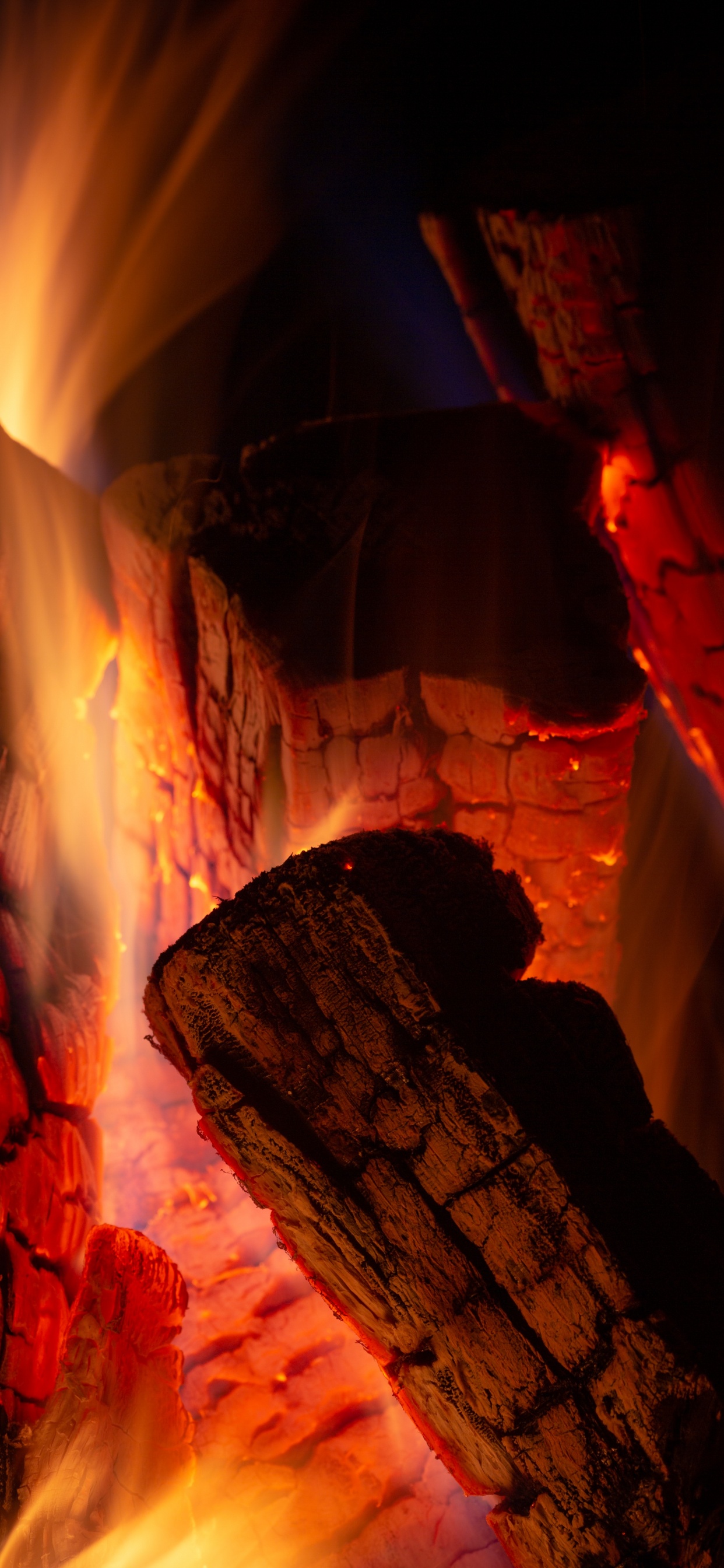 Обои досуг, огонь, небо, тепло, Кемпинг в разрешении 1242x2688