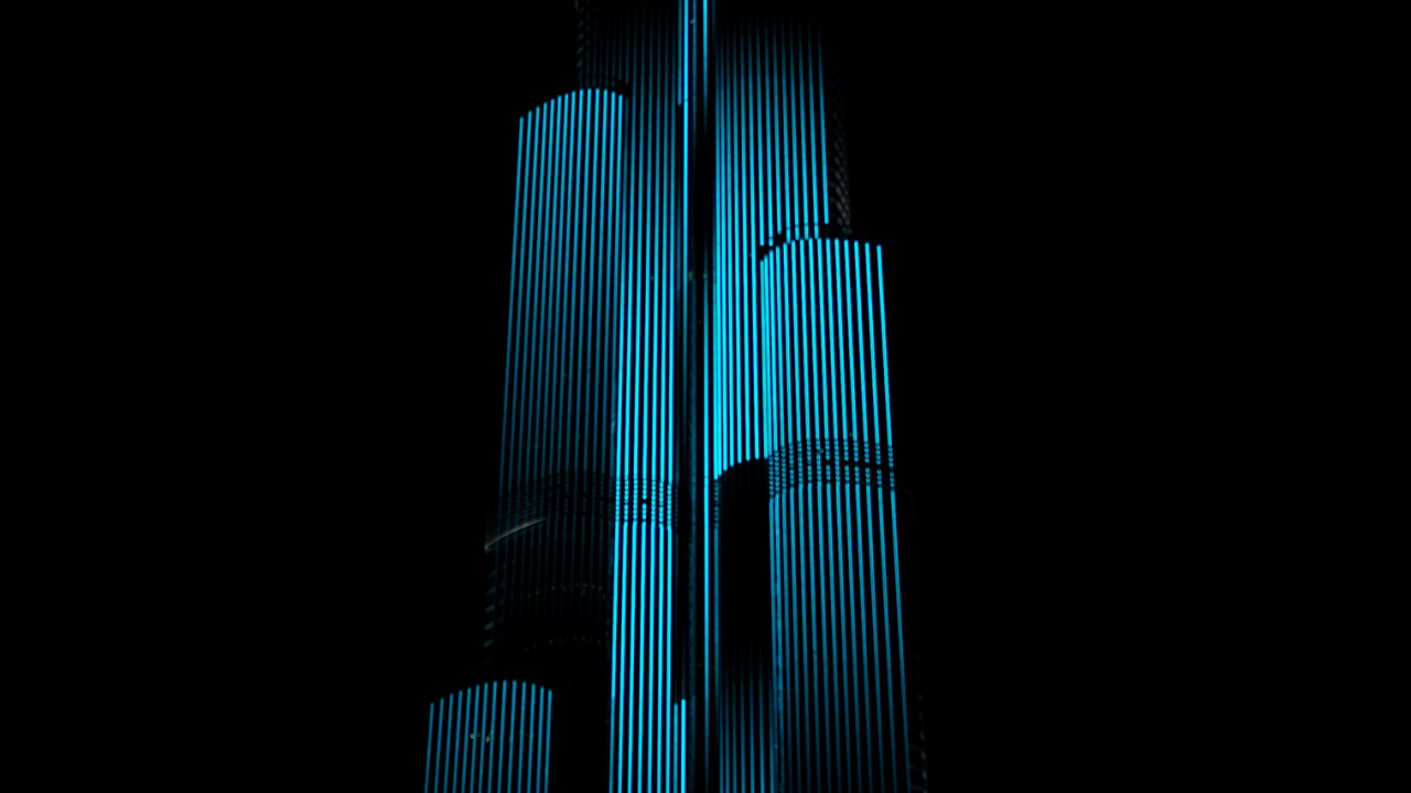 Обои Бурдж Халифа, Фонтан Дубай, здание, небоскреб, вышка в разрешении 1280x720