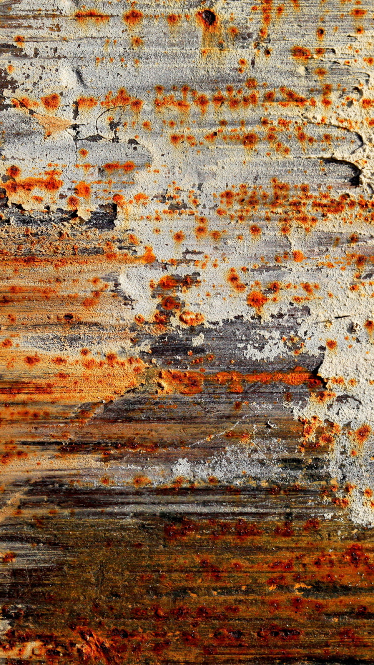 Обои стена, ржавчина, древесина, живопись, ствол в разрешении 750x1334