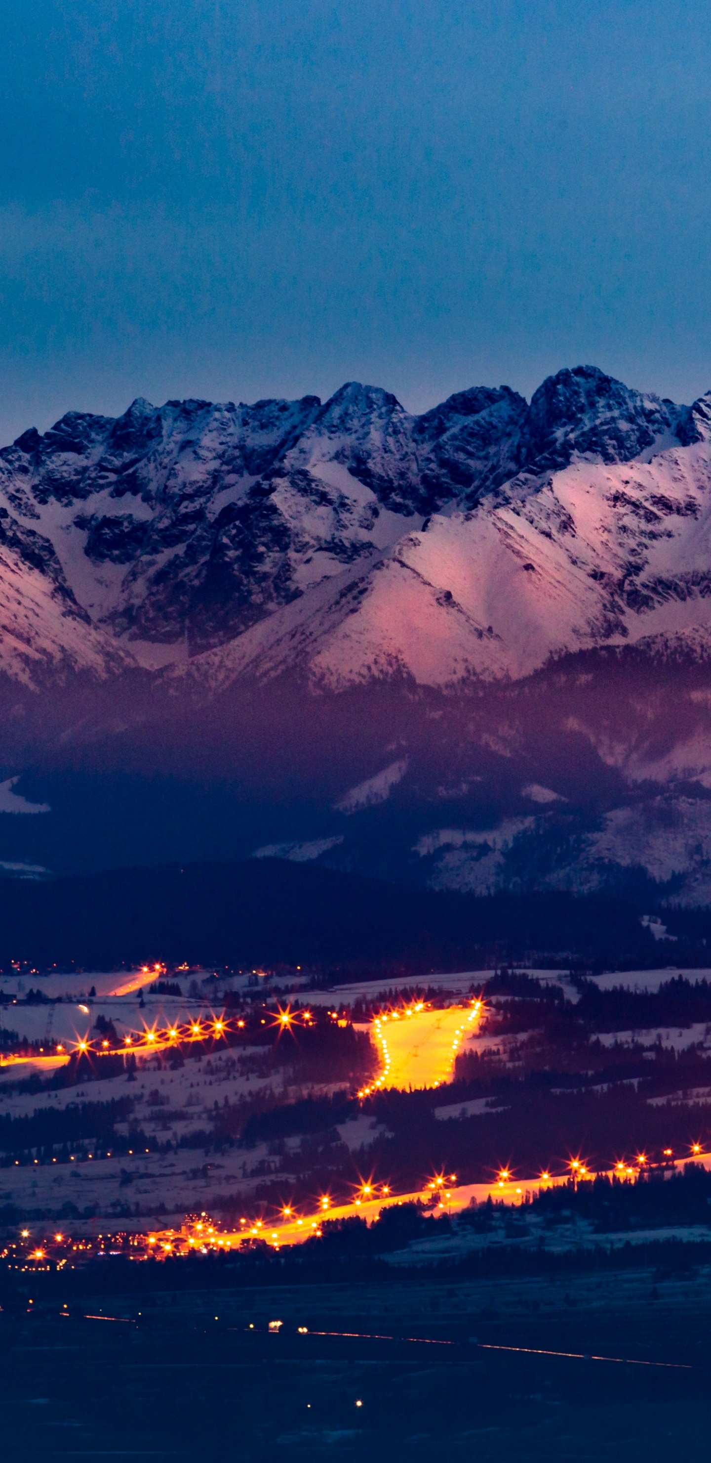 Обои Турбач, зима, Татра Героев, снег, Альпы в разрешении 1440x2960