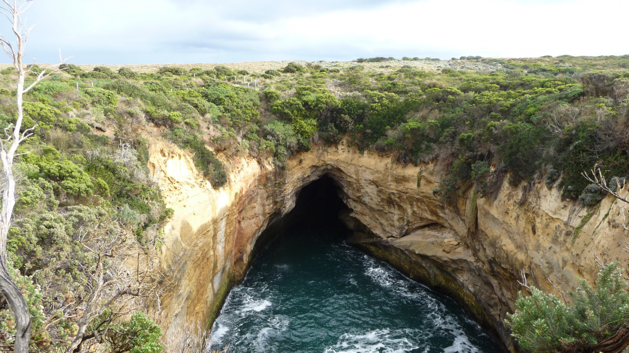 Обои великая океанская дорога, естественная арка, обрыв, природный заповедник, природа в разрешении 1280x720