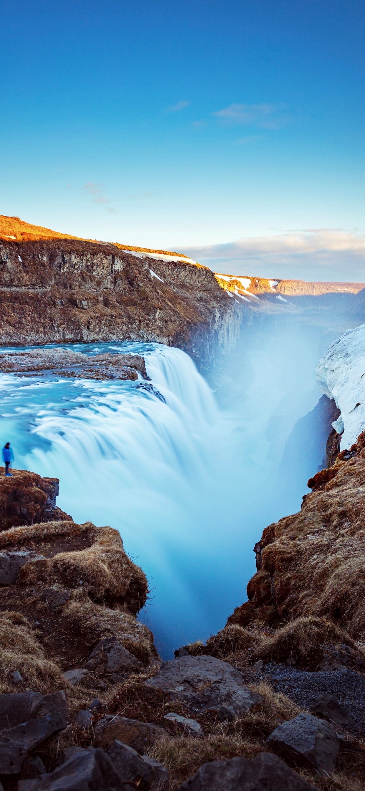 Обои Gullfoss Водопад, xarrfoss, водопад тупица, Селфосс, золотое кольцо в разрешении 1242x2688