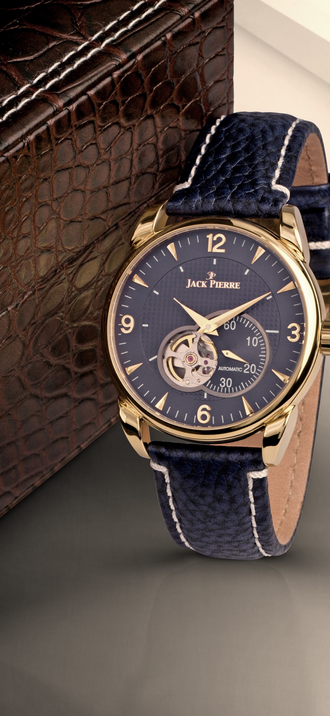 Обои часы, часы аксессуар, ремень, коричневый цвет, марка в разрешении 1125x2436