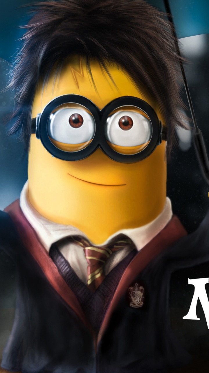 Обои подручные, Гарри Поттер, иллюстрация, желтый, графический дизайн в разрешении 720x1280